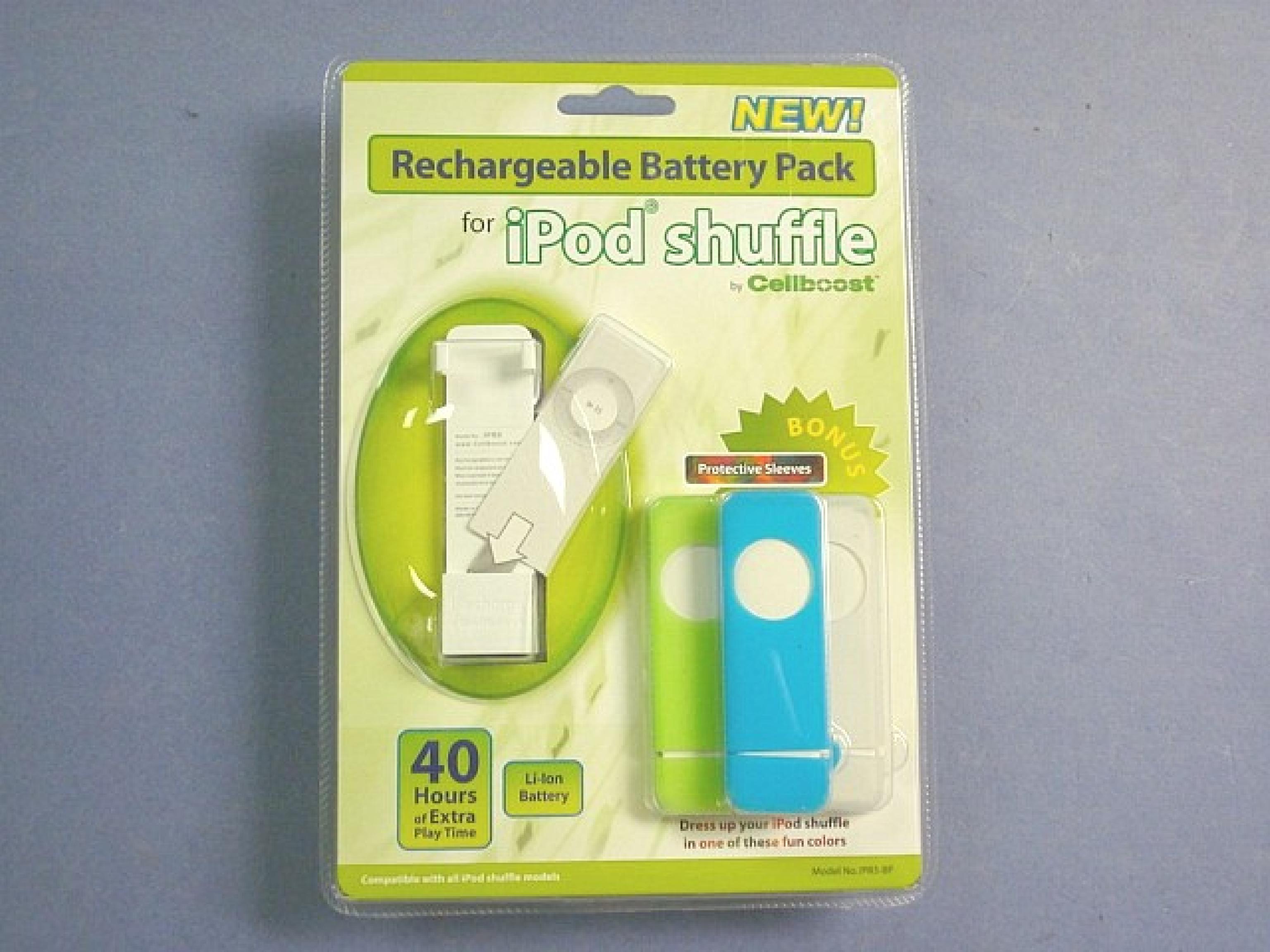 CELL BOOST IRECHARGE LI-ION BATTERY PACK ADD 40 HOURS TO IPOD SHUFFLE