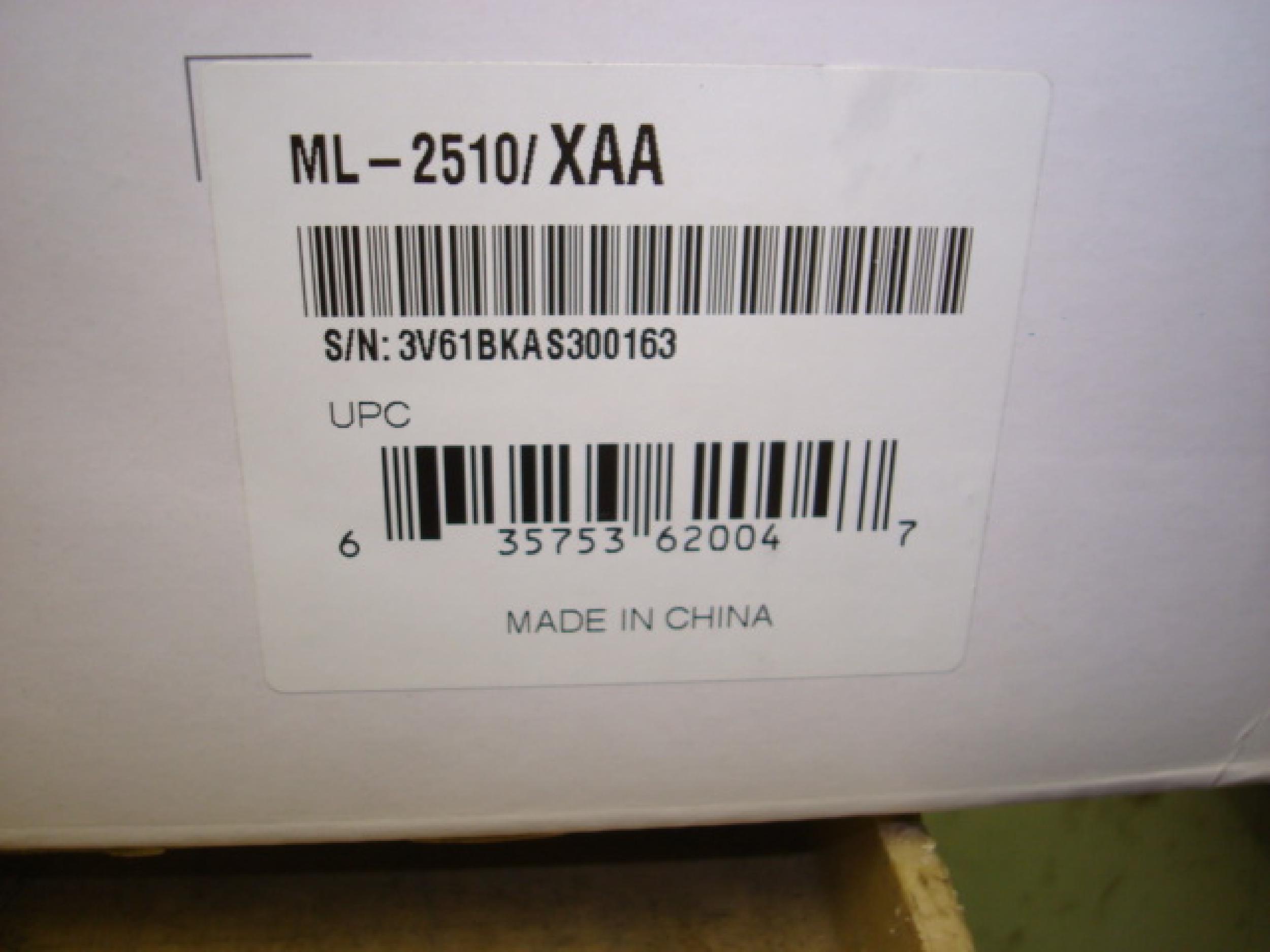 SAMSUNG ML-2510 25PPM LASER PRINTER 8MB RAM USB AND PARALLEL PORTS 250 SHEET TRAY