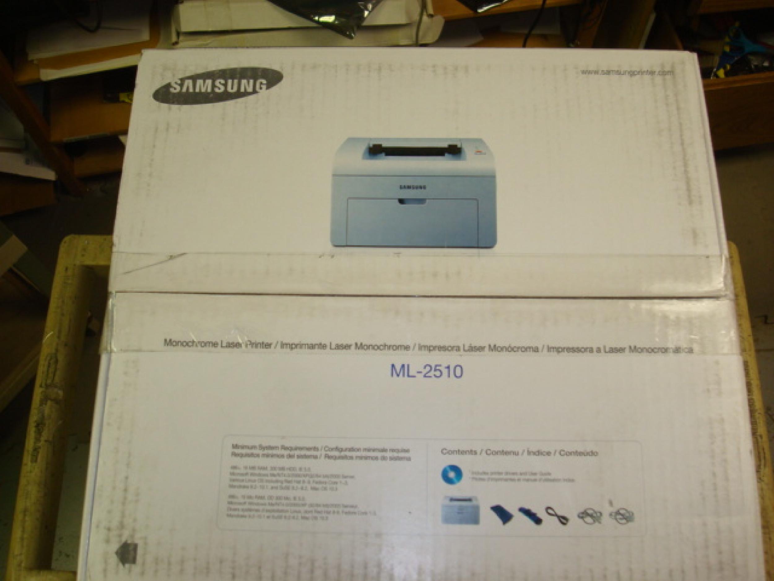 SAMSUNG ML-2510 25PPM LASER PRINTER 8MB RAM USB AND PARALLEL PORTS 250 SHEET TRAY