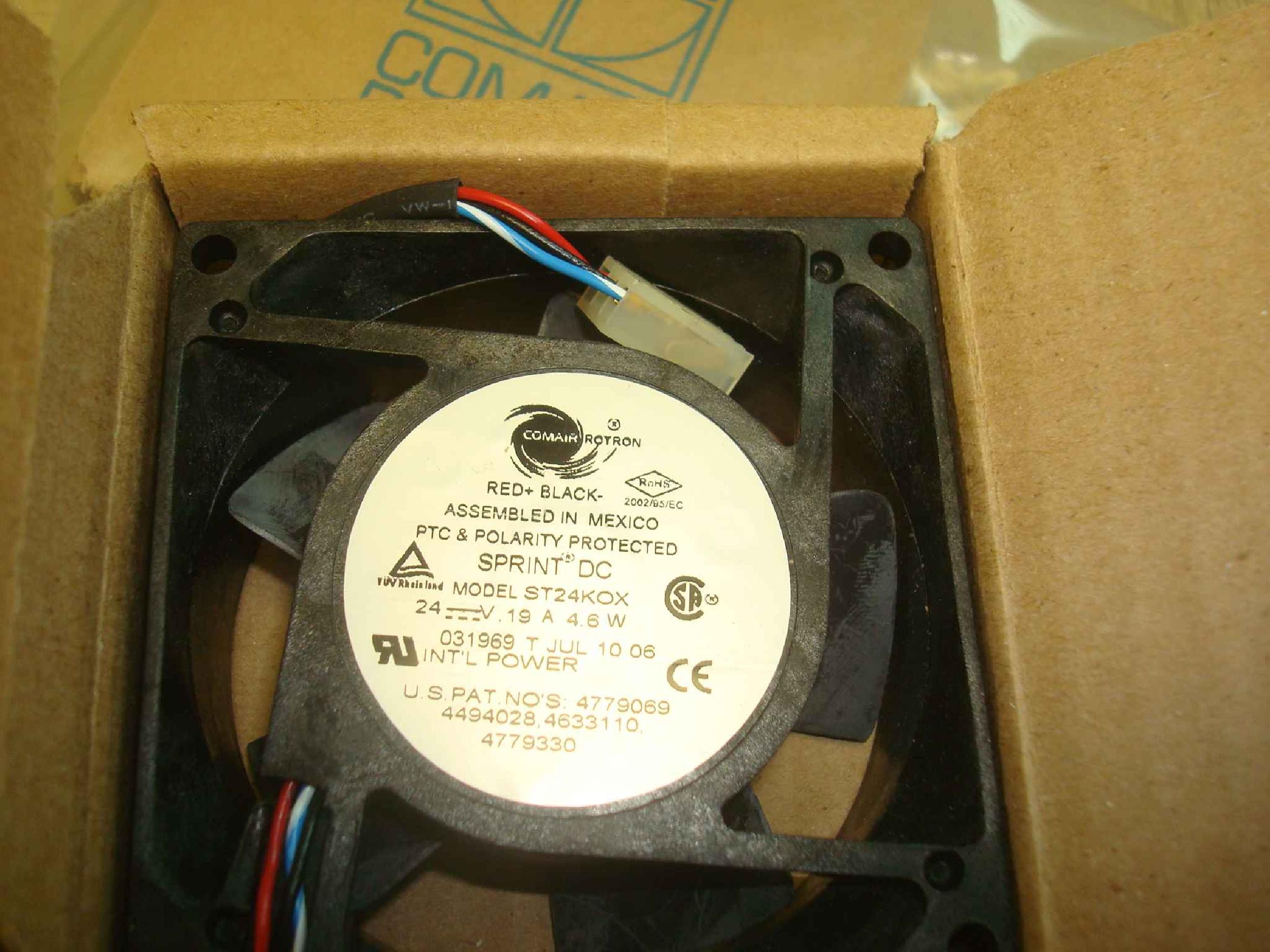 COMAIR ROTRON ST24K0X 80MMX32MM 24 VOLT .19A 4.6W DC FAN