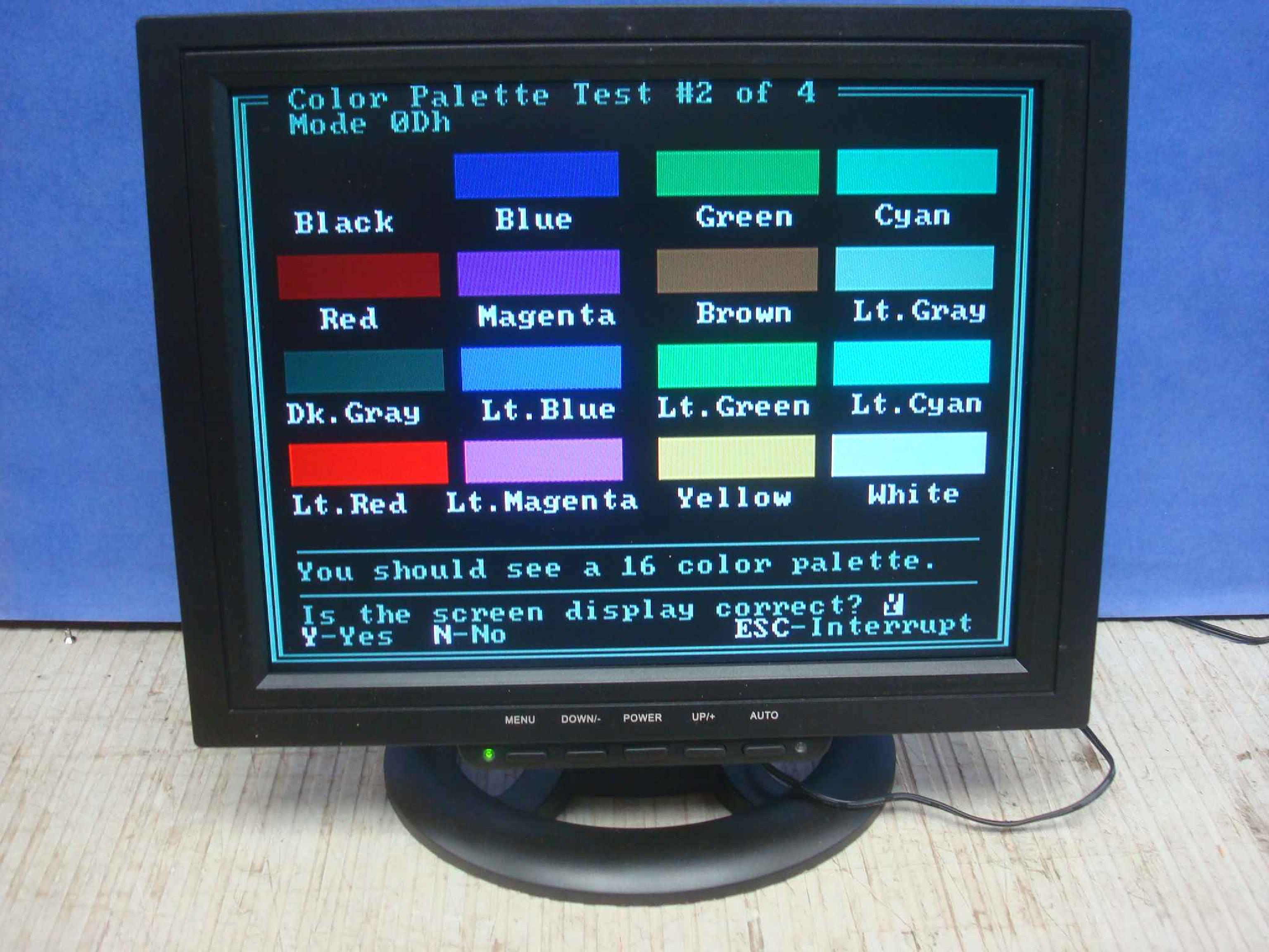 GOLDSTAR 1420 CLONE COMPATIBLE MONITOR IN STOCK COLOR CGA AND EGA COMPATIBLE 14INCH MONITOR WITH AMBER TEXT MODE