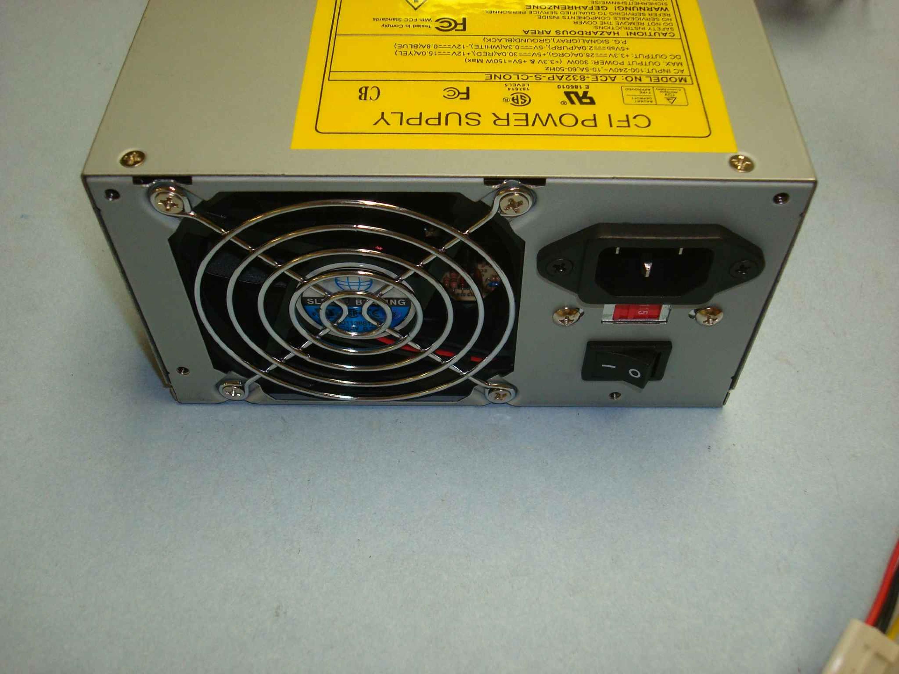 ICP ELECTRONICS ACE-832AP-S CLONE CLONE 300 WATT POWER SUPPLY ATX