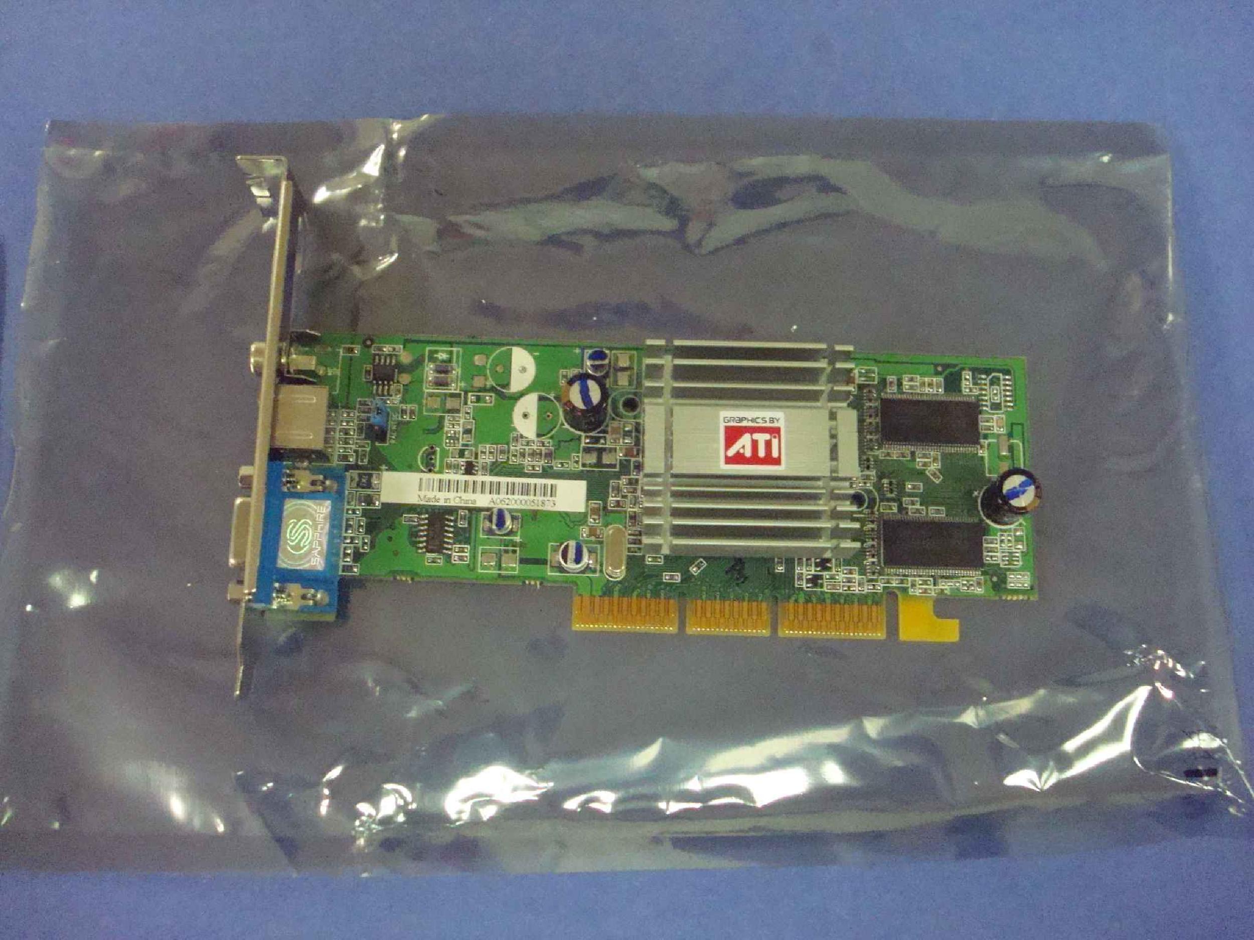 ATI 87-RC26-12-SA 125MB 64-BIT DDR AGP VIDEO CARD SAPPHIRE RADEON WITH SVIDEO