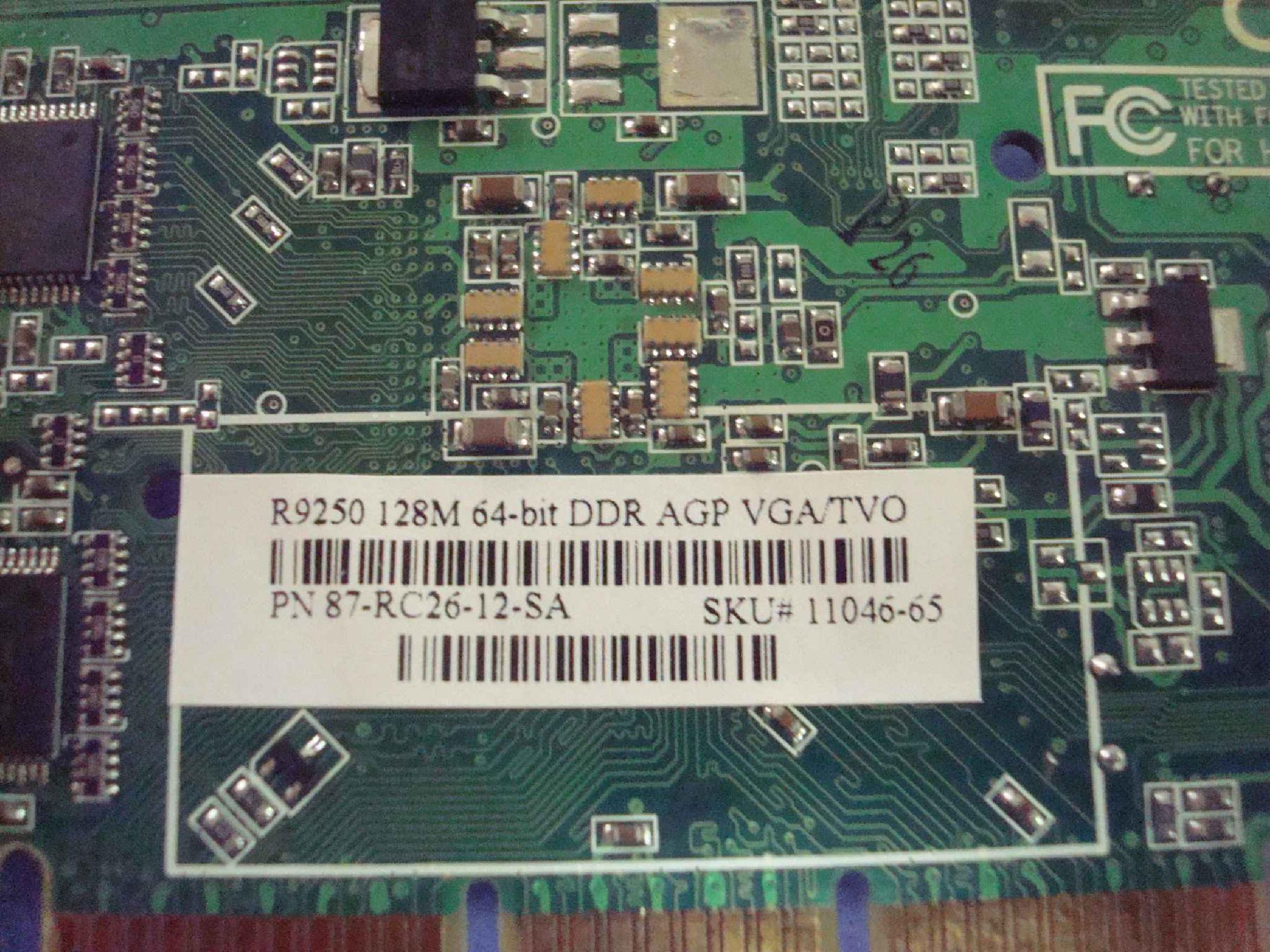 ATI 87-RC26-12-SA 125MB 64-BIT DDR AGP VIDEO CARD SAPPHIRE RADEON WITH SVIDEO