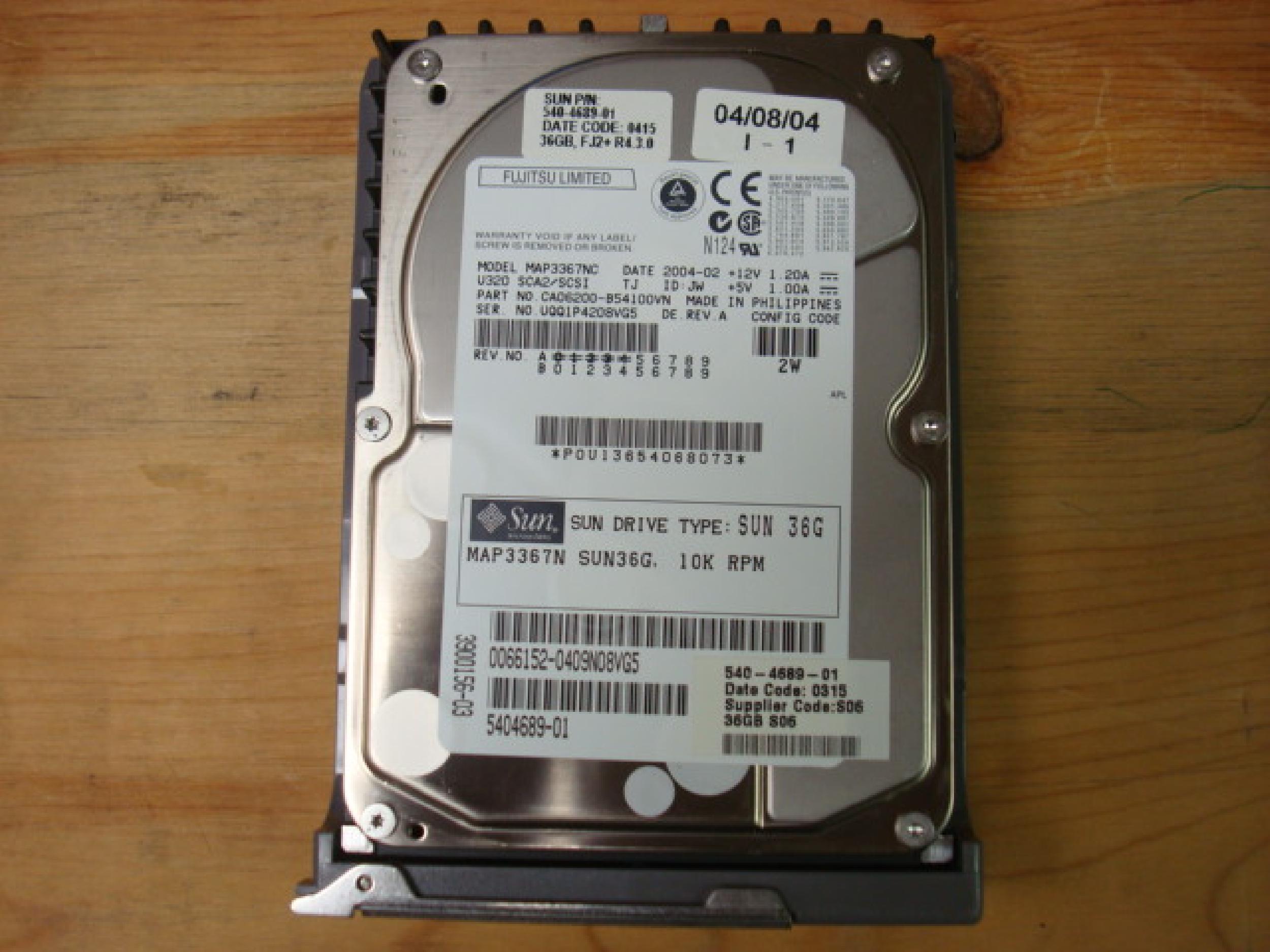 SUN MICROSYSTEMS N25UTA1-9S-512AV1 SUN FIRE V120 SERVER ULTRASPARC 650 36GB 10K RPM DRIVE, 512MB RAM, 650MHZ CPU