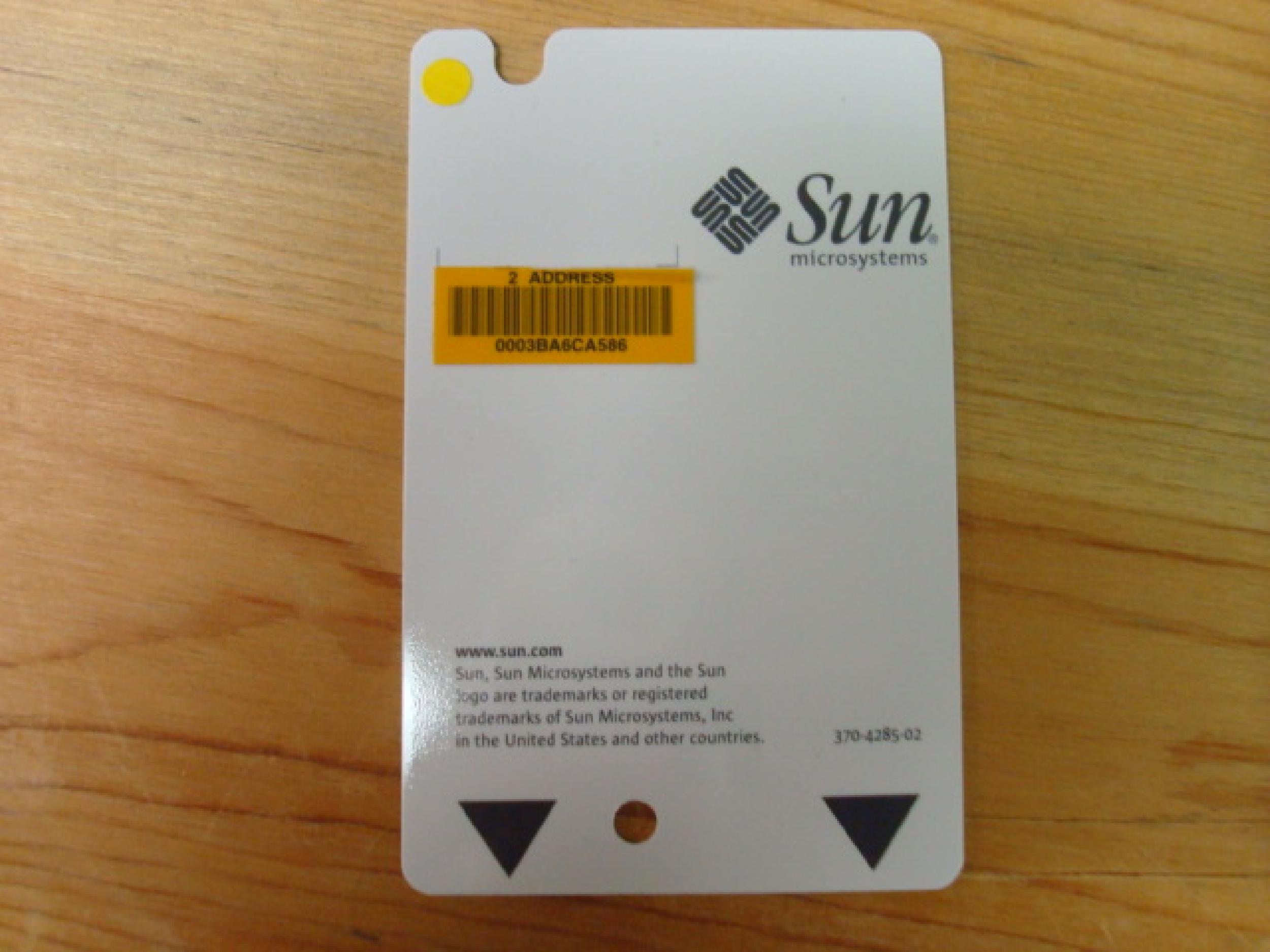 SUN MICROSYSTEMS 380-0387-03 SUN FIRE V120 SERVER ULTRASPARC 650 36GB 10K RPM DRIVE, 512MB RAM, 650MHZ CPU