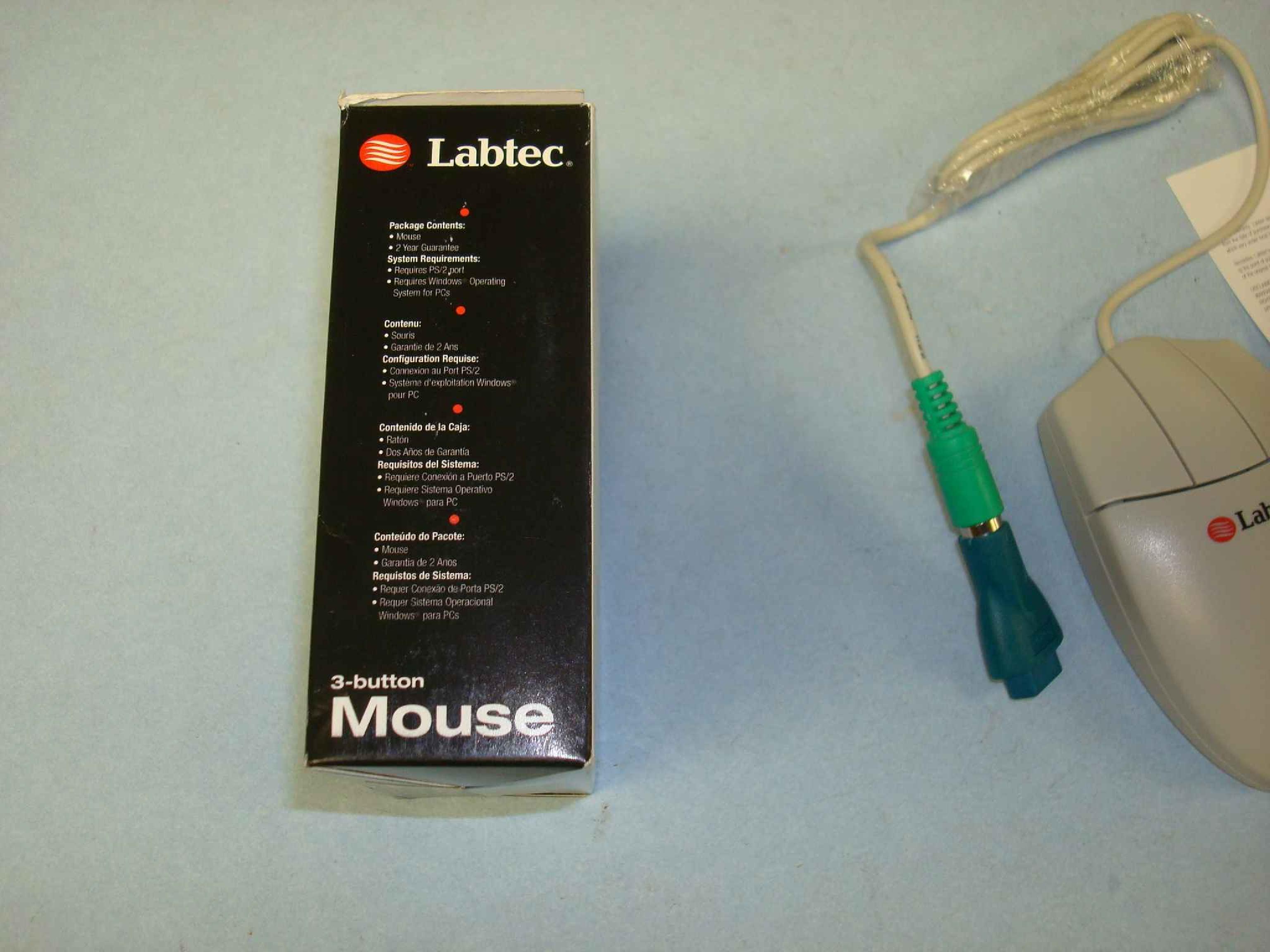 LABTEC M-CAC64 MOUSE, MICROSOFT COMPATIBLE, SERIAL AND PS2