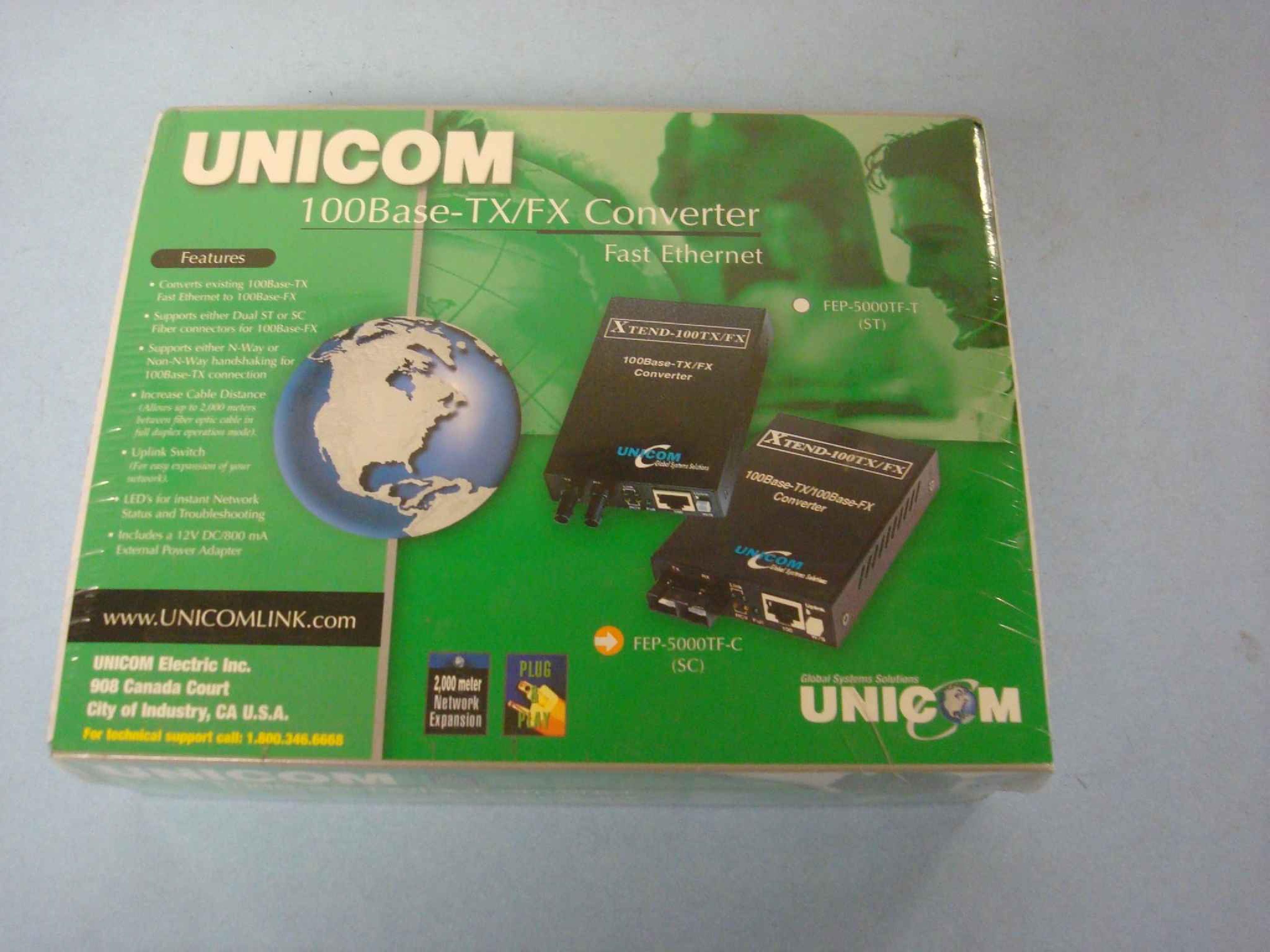 UNICOM FEP-5000TF-C 100BASE-TX/FX CONVERTER