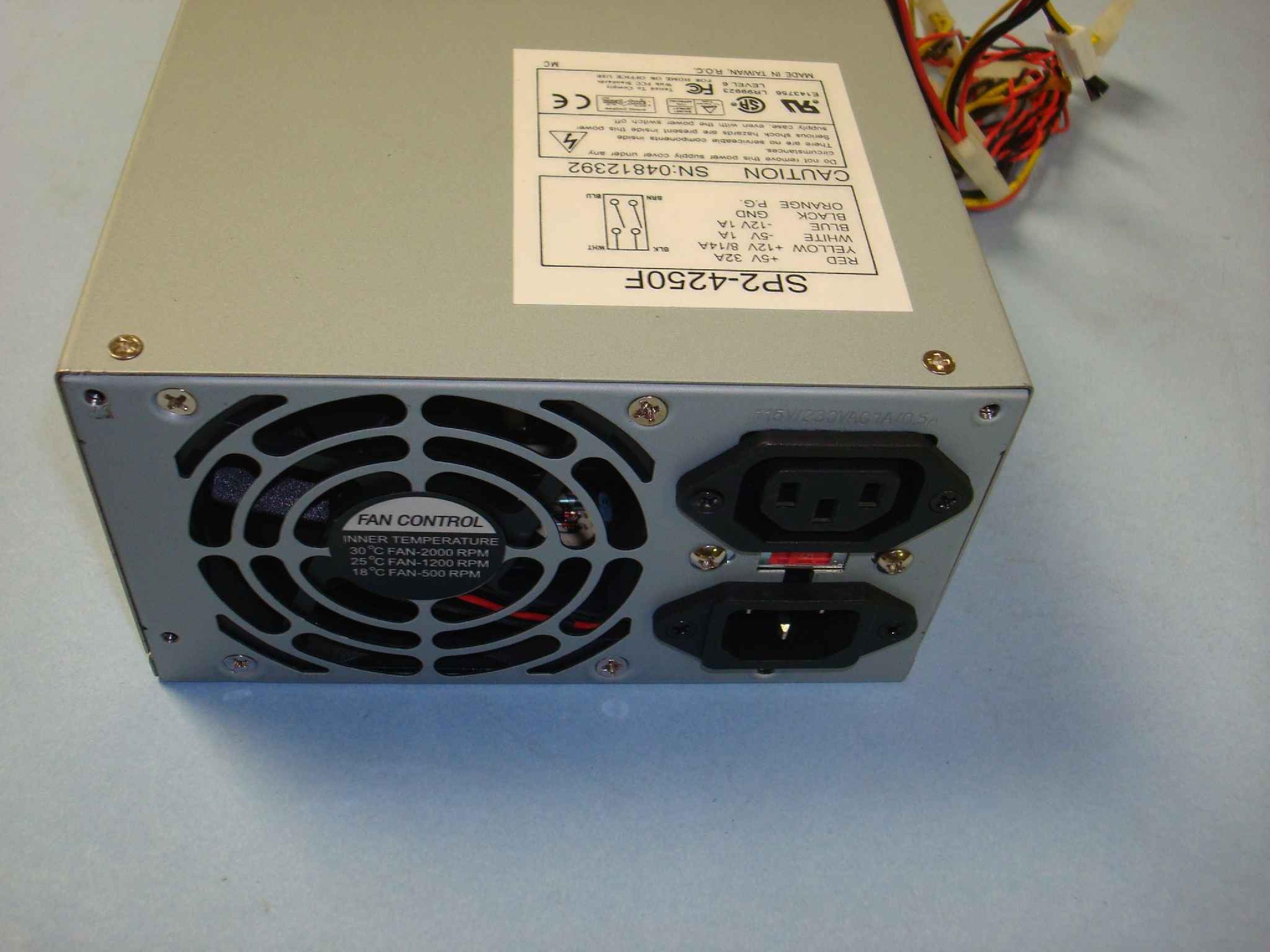 EMACS / ZIPPY / US POWER / CALIFORNIA PC PRODUCTS SP2-4250F CLONE POWER SUPPLY 250W AT POWER SUPPLY