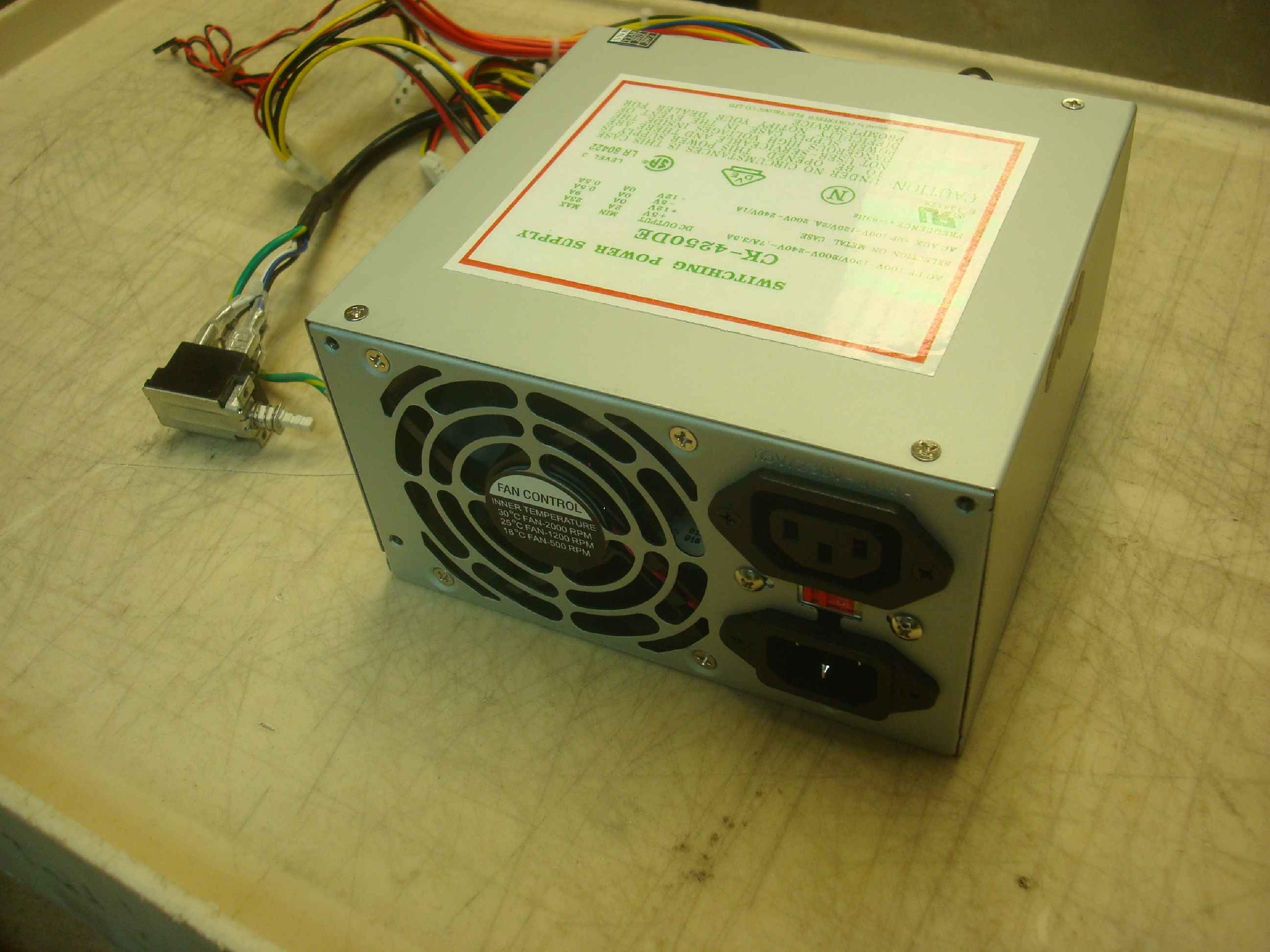 POWER TRONIC CK-4250DE CLONE POWER SUPPLY 250 WATT AT POWER SUPPLY