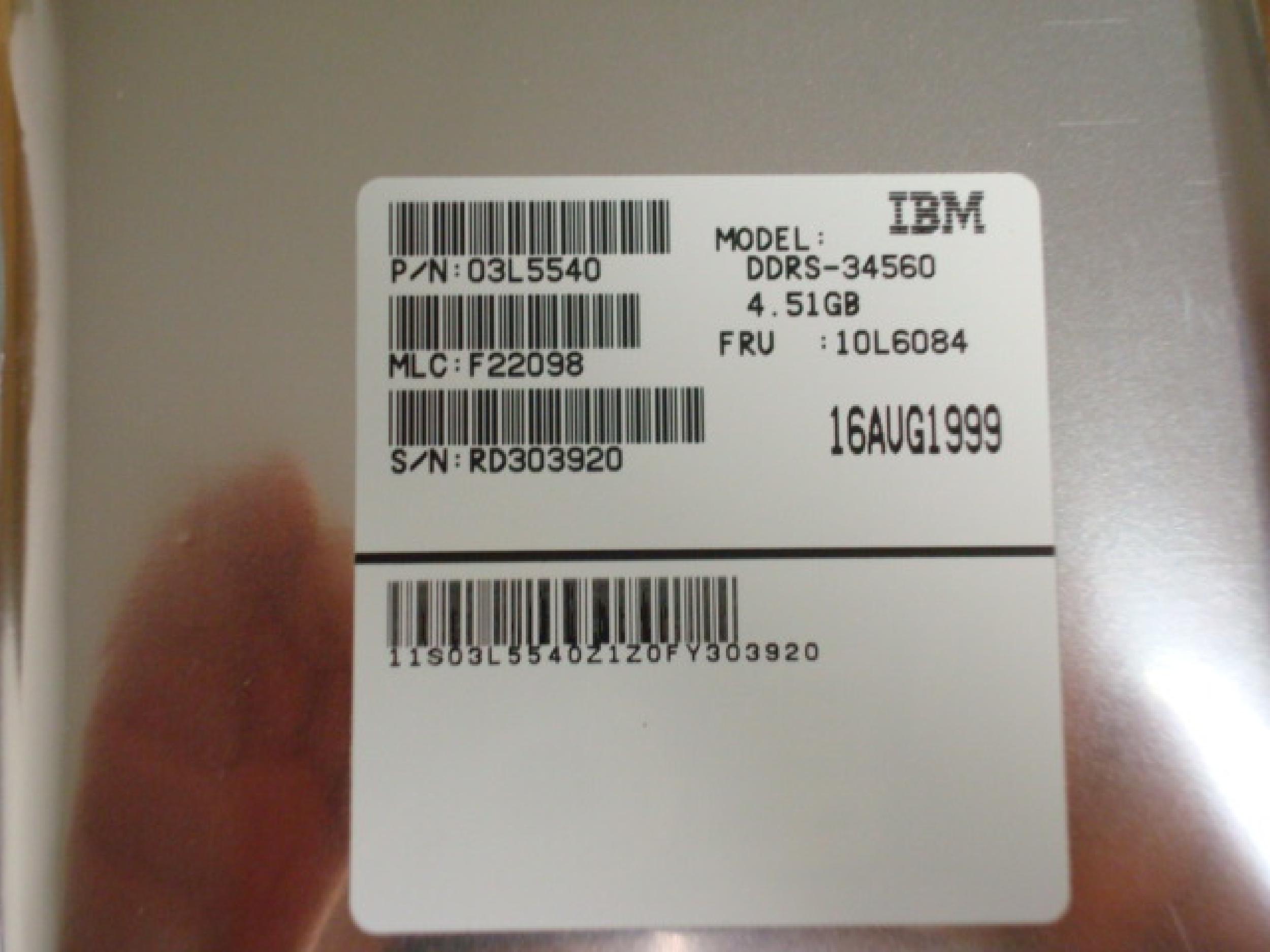 IBM 22L0221 4.5GB WIDE ULTRA SCSI HDD 68 PIN