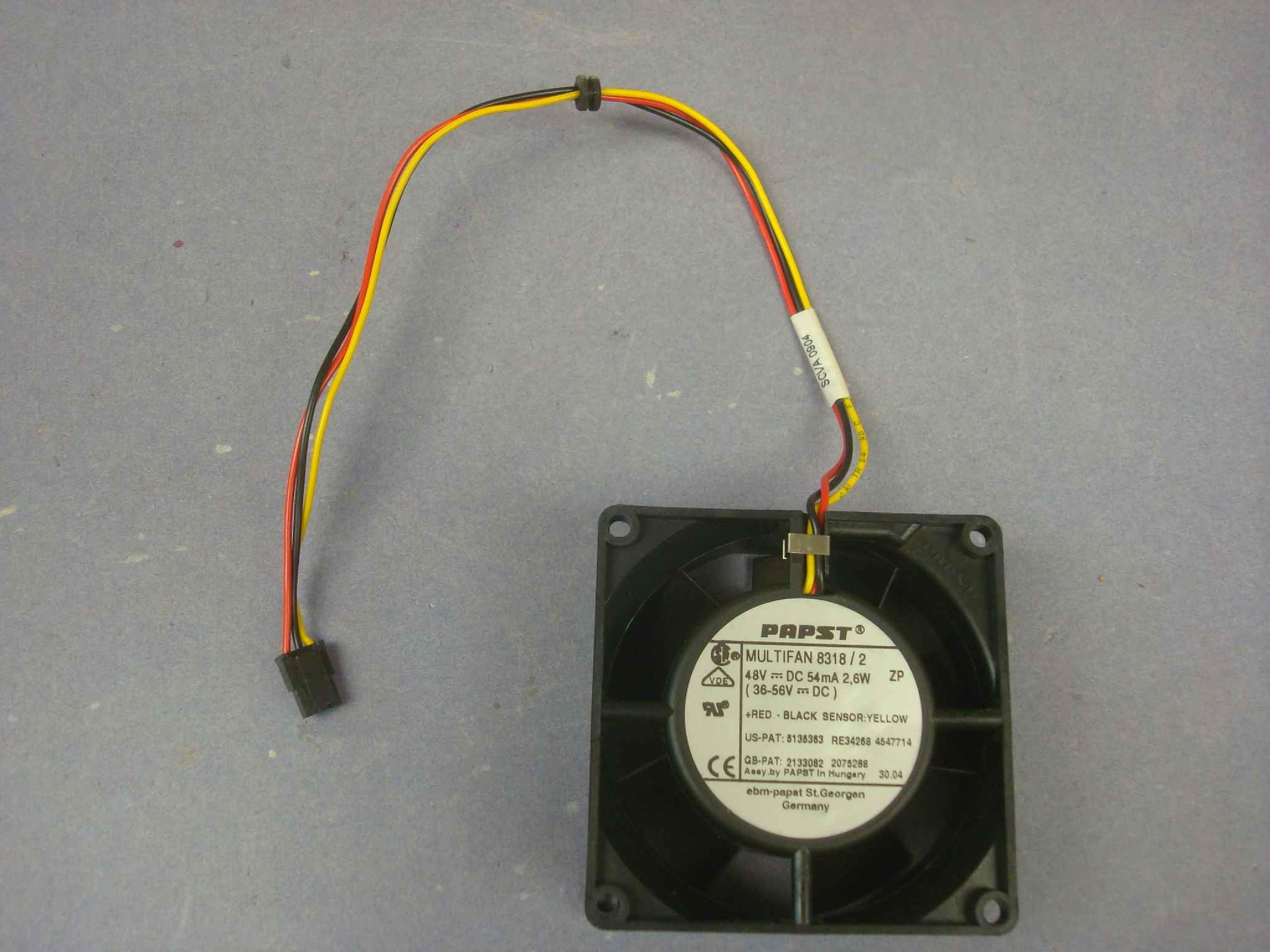 PAPST MULTIFAN 8318/2 FAN TUBEAXIAL 80X80X32MM 48VDC 54MA 2.6W WIRE