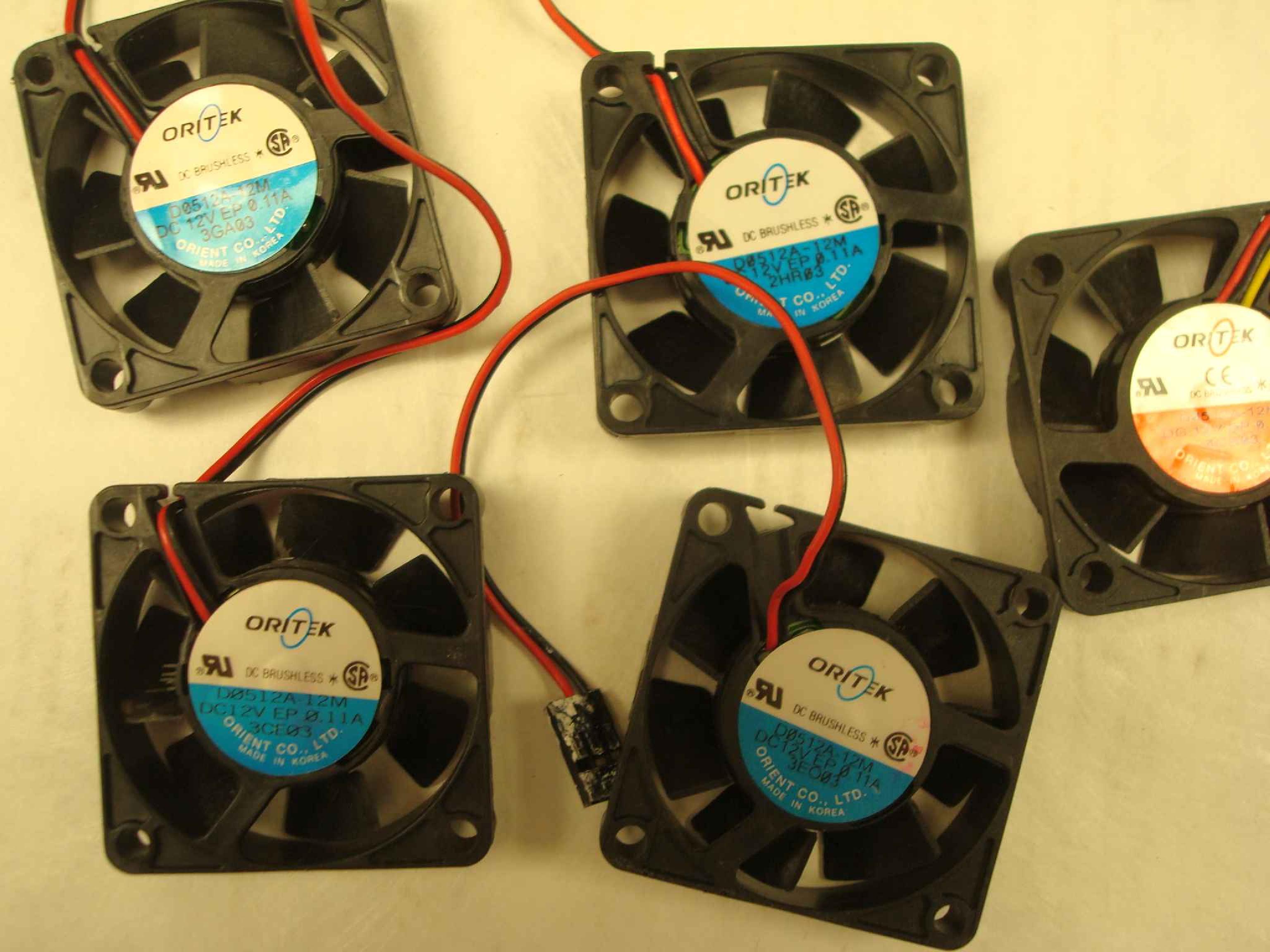 ORITEK D0512A-12M 12V DC 0.11A 50X12MM 2WIRE FAN D0512A-12M