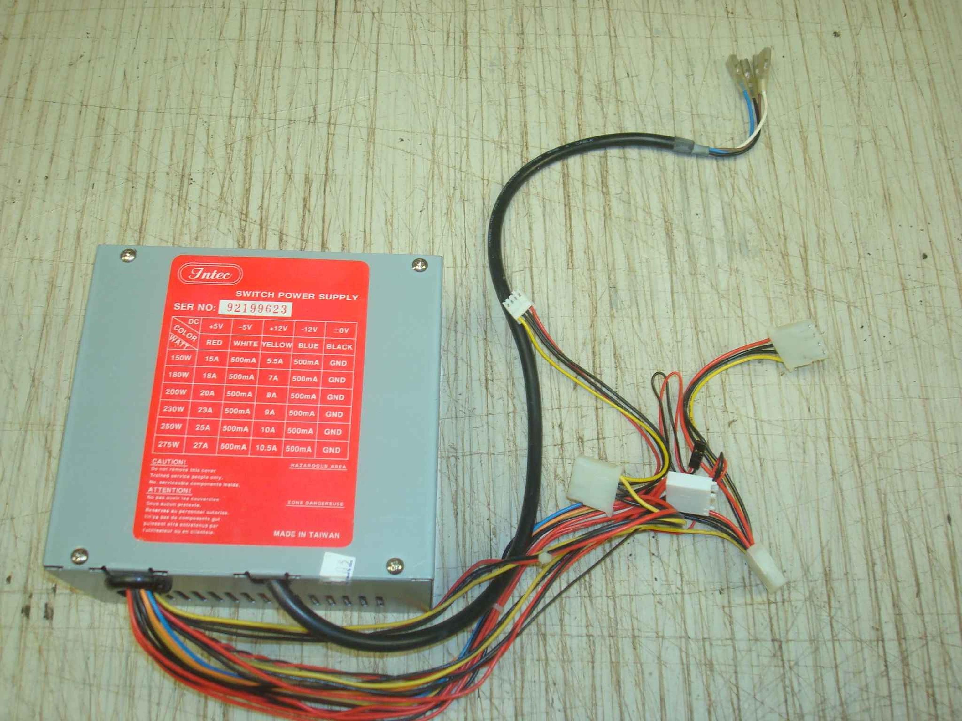 INTEC 150W CLONE AT POWER SUPPLY WITH P8 P9 AND REMOTE CABLE WITH QUICK DISCONNECTS