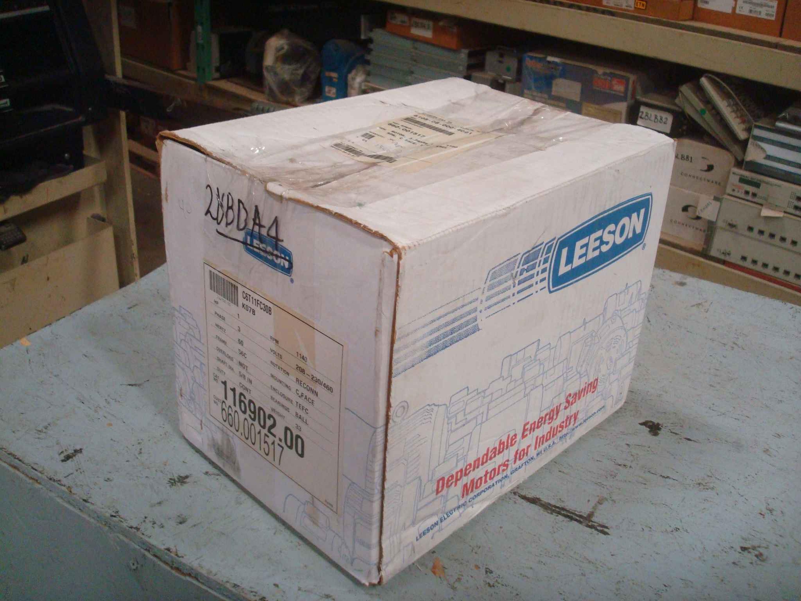 LEESON 116902-00 MOTOR 1HP 1140RPM 208-230/460V 3PHASE 5/8INCH SHAFT