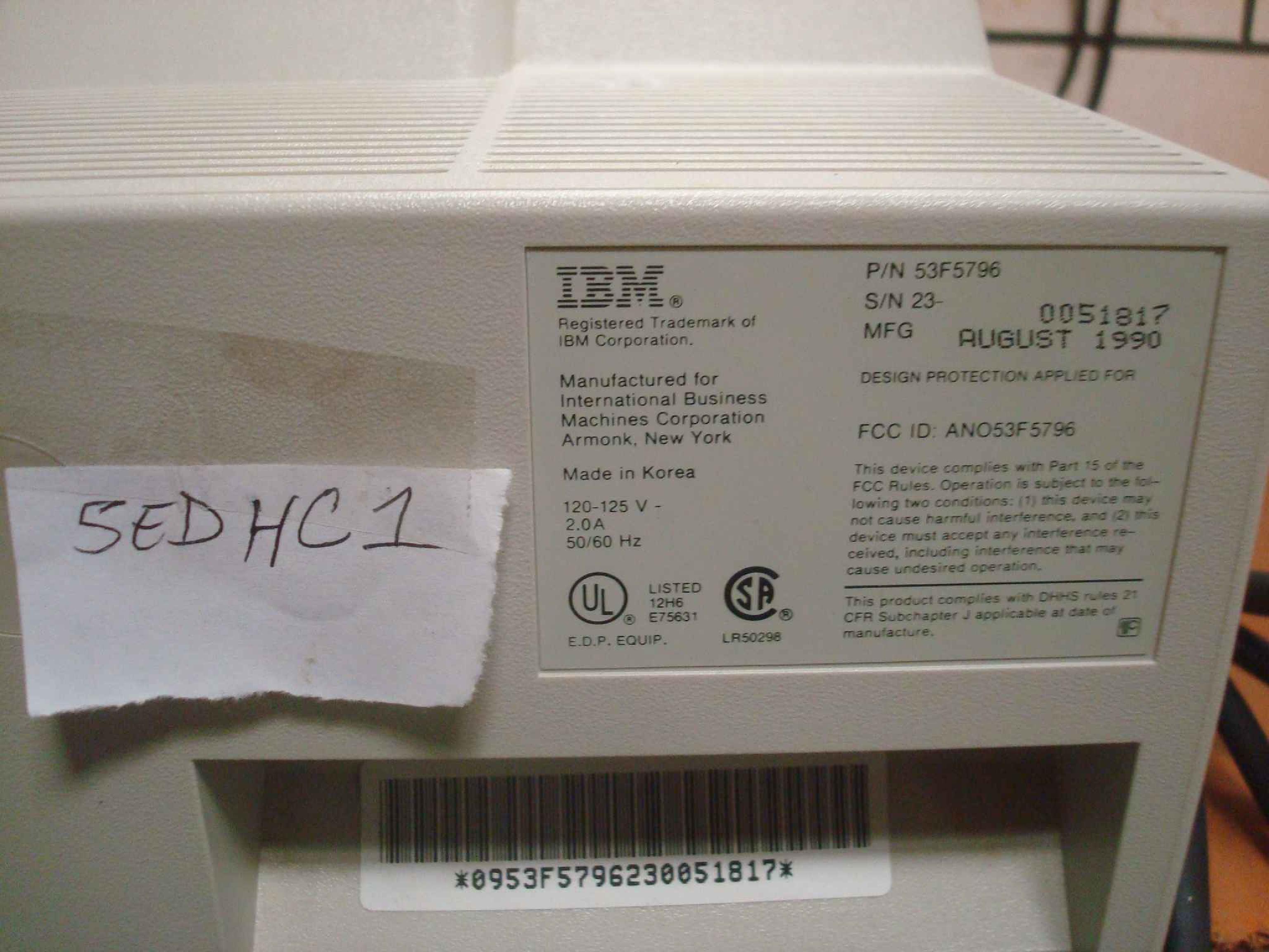 IBM 53F5796 PS1 MONITOR