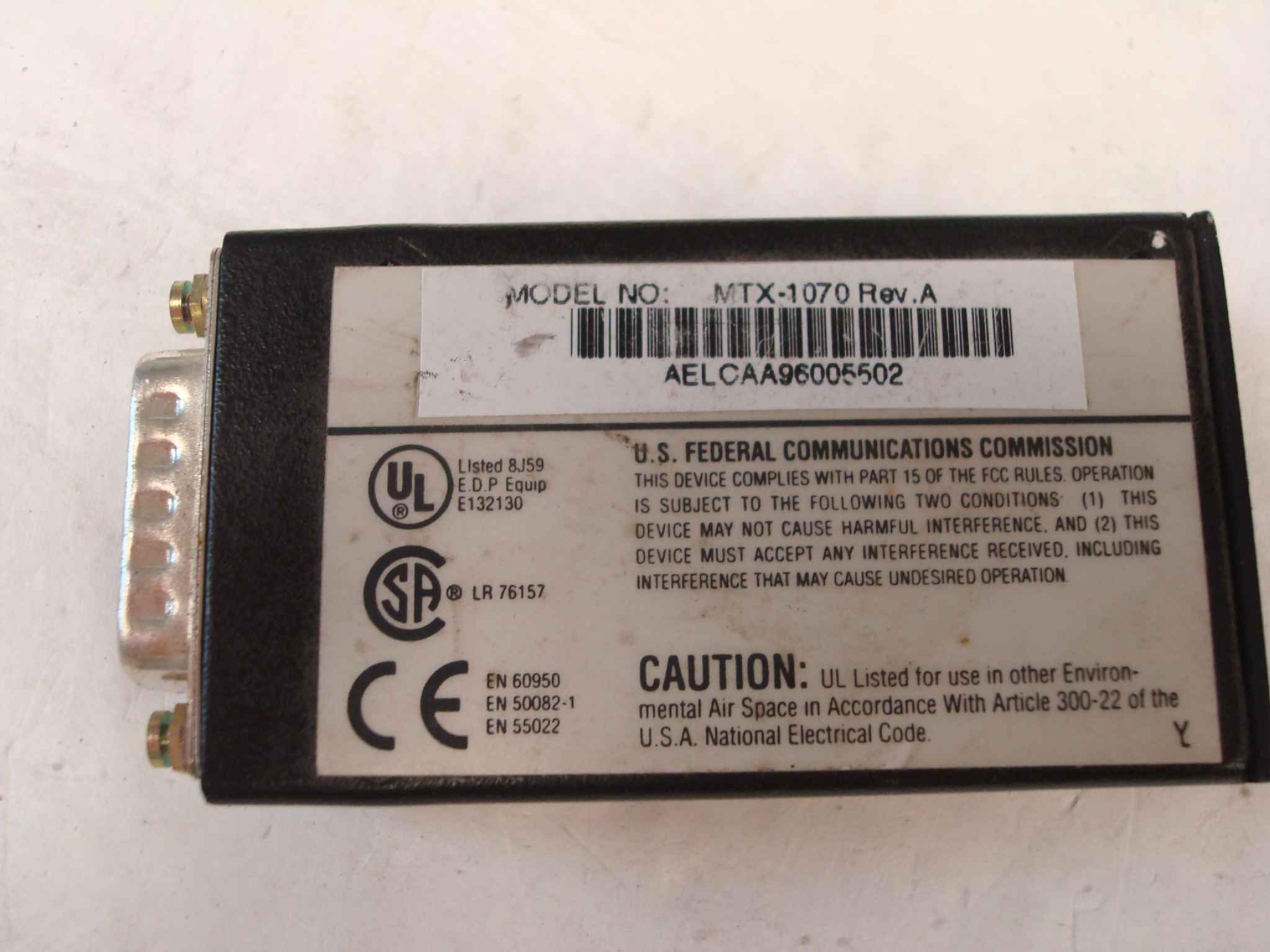 CANARY MTX-1070 CLONE MTX-1070 10BASE-T TRANSCEIVER A113