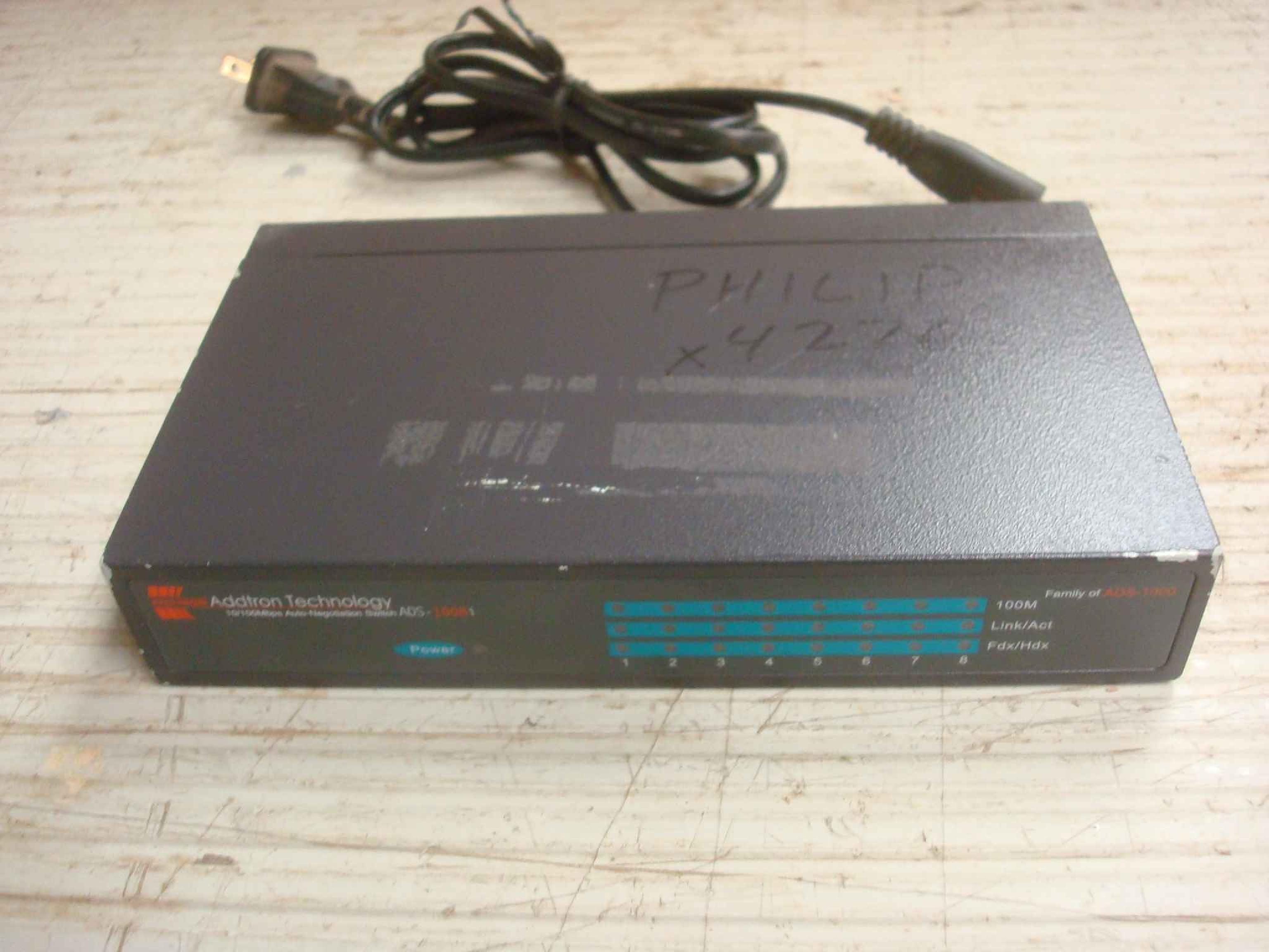 ADDTRON ADS-1008I ETHERNET SWITCH 100BT