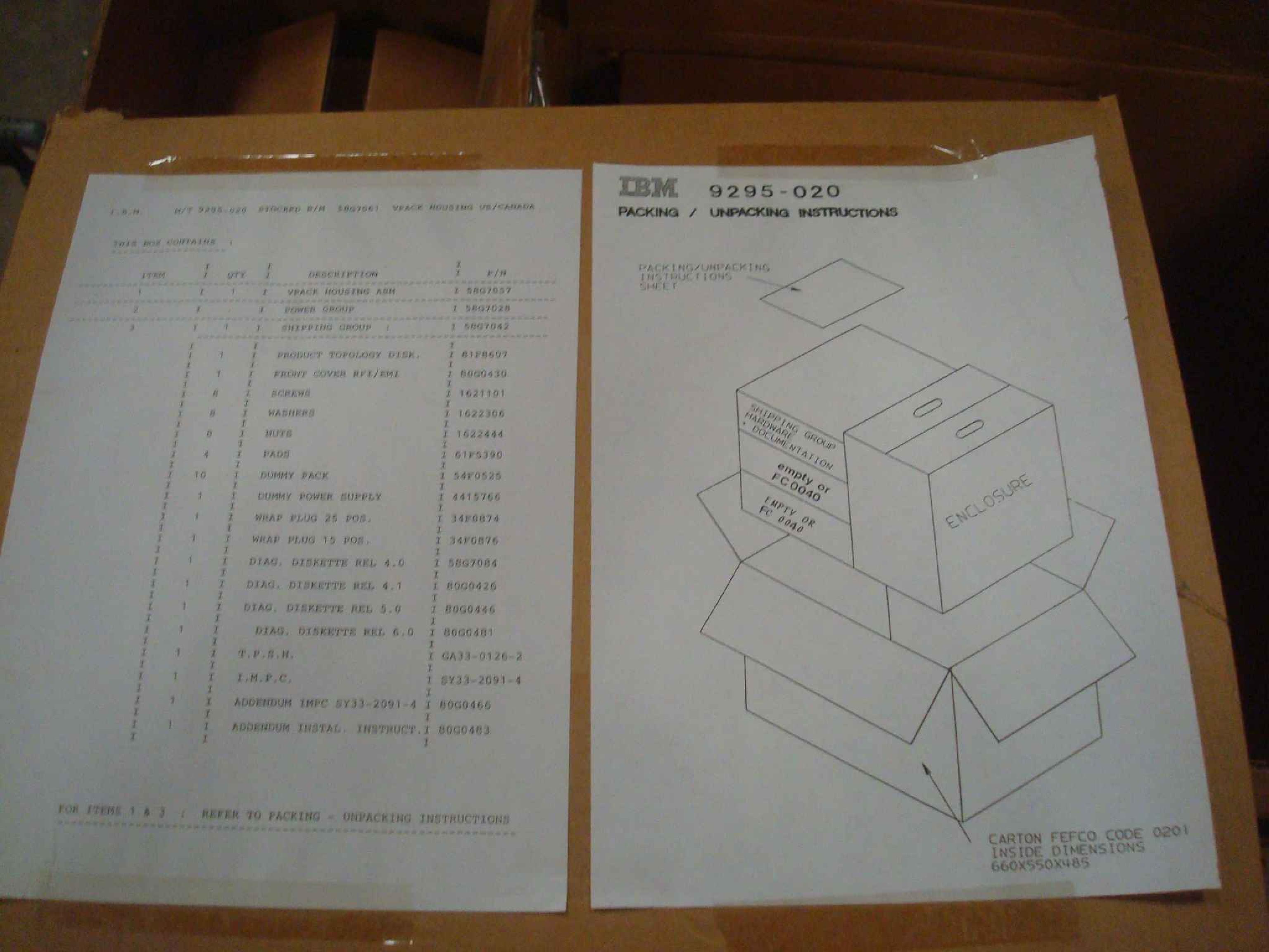 IBM 58G7599 POWER SUPPLY ASSEMBLY