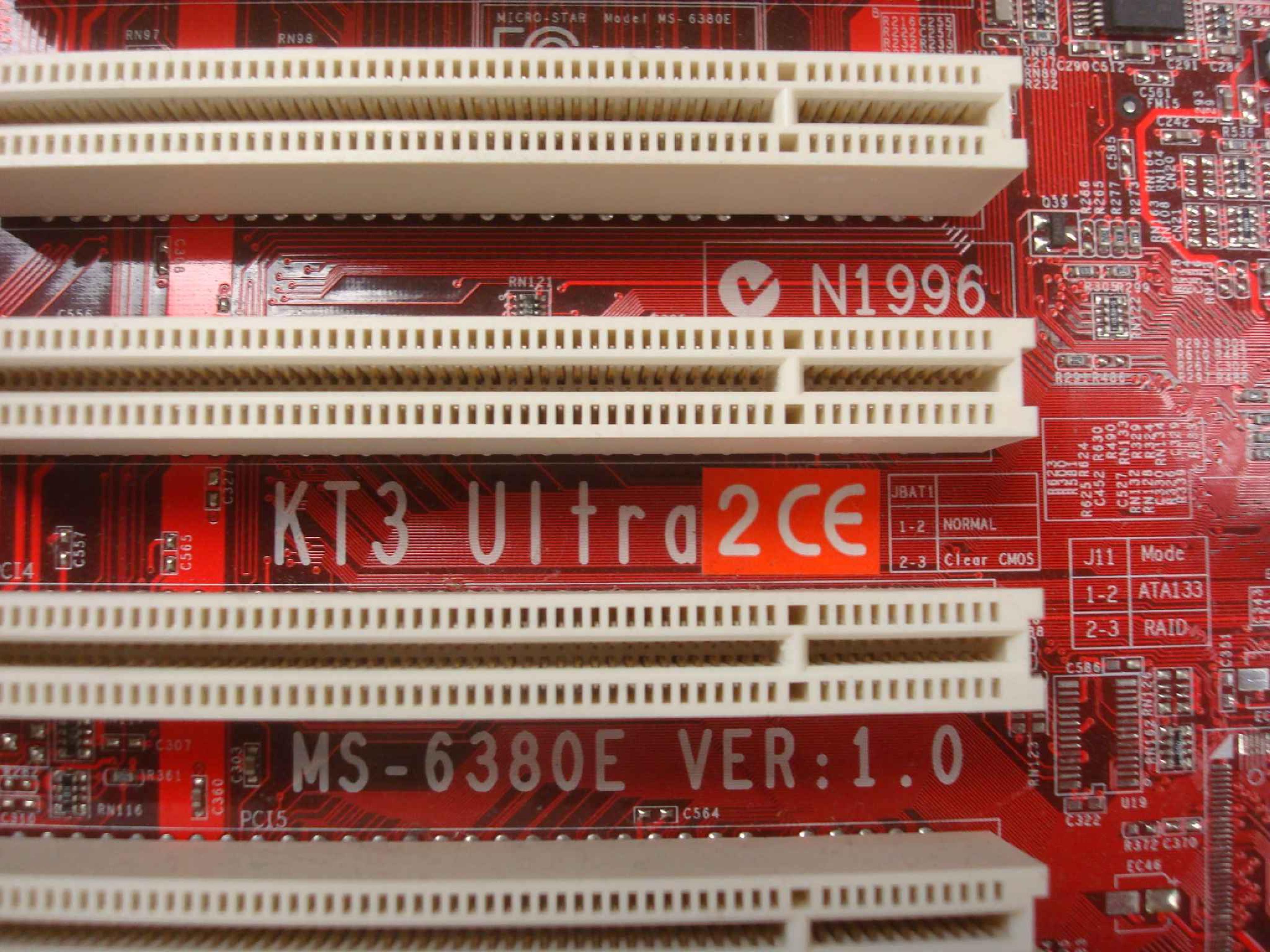 MSI KT3 ULTRA 2CE SOCKET 462 AMD SYSTEMBOARD AGP 5PCI