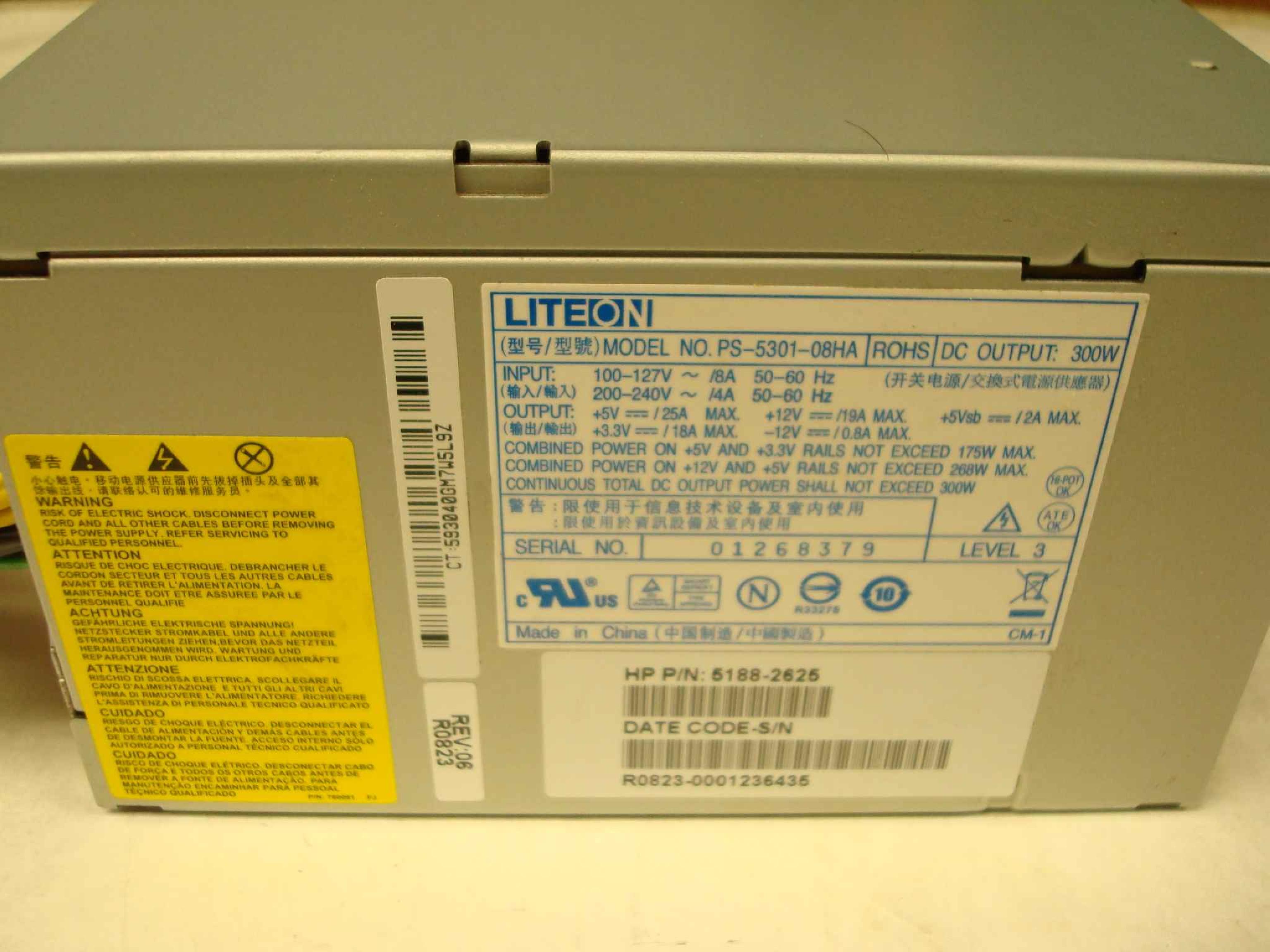 LITEON 5188-2625 CLONE ATX POWER SUPPLY 300W