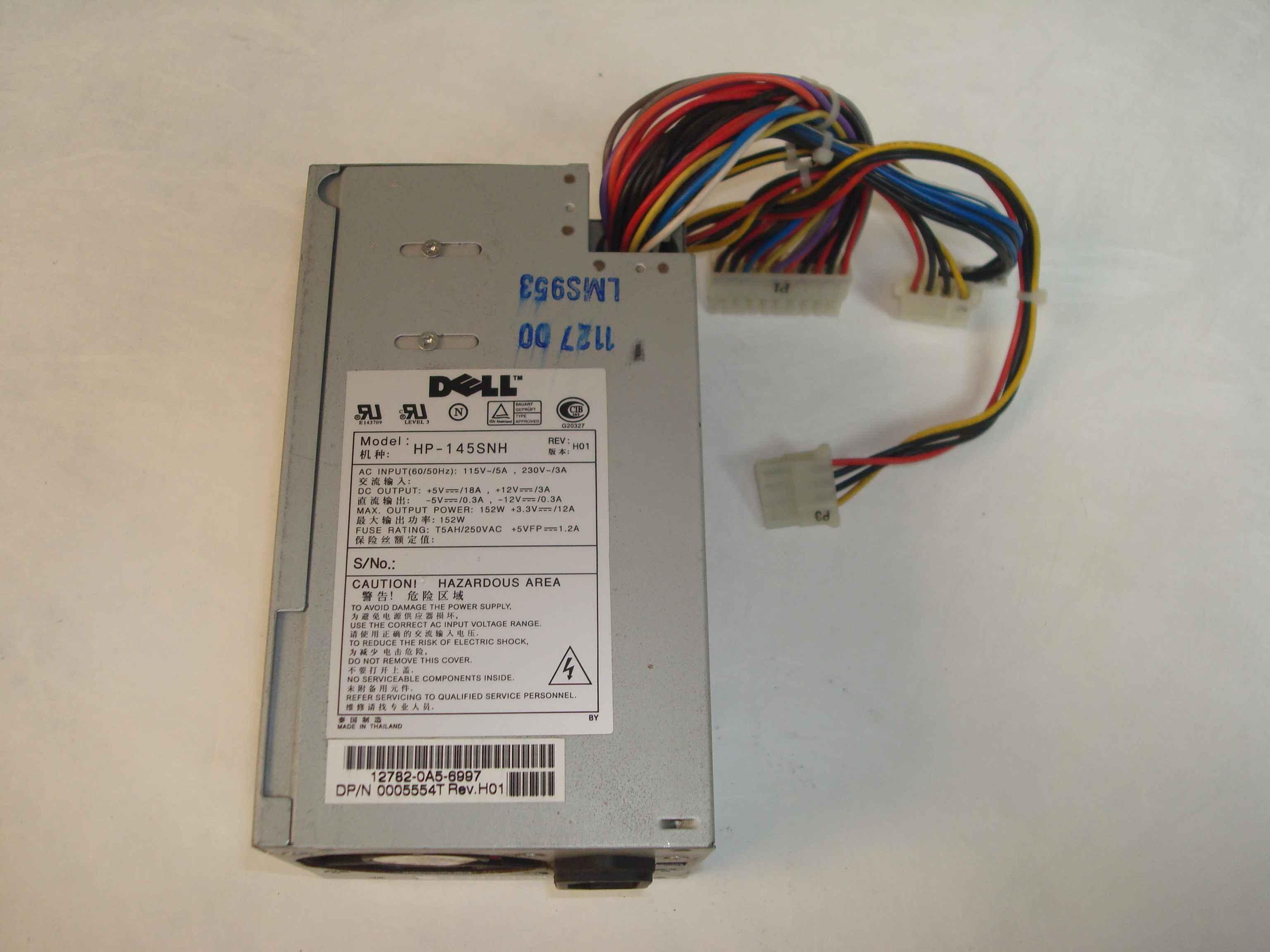 DELL 0005554T 145W POWER SUPPLY LOW PROFILE