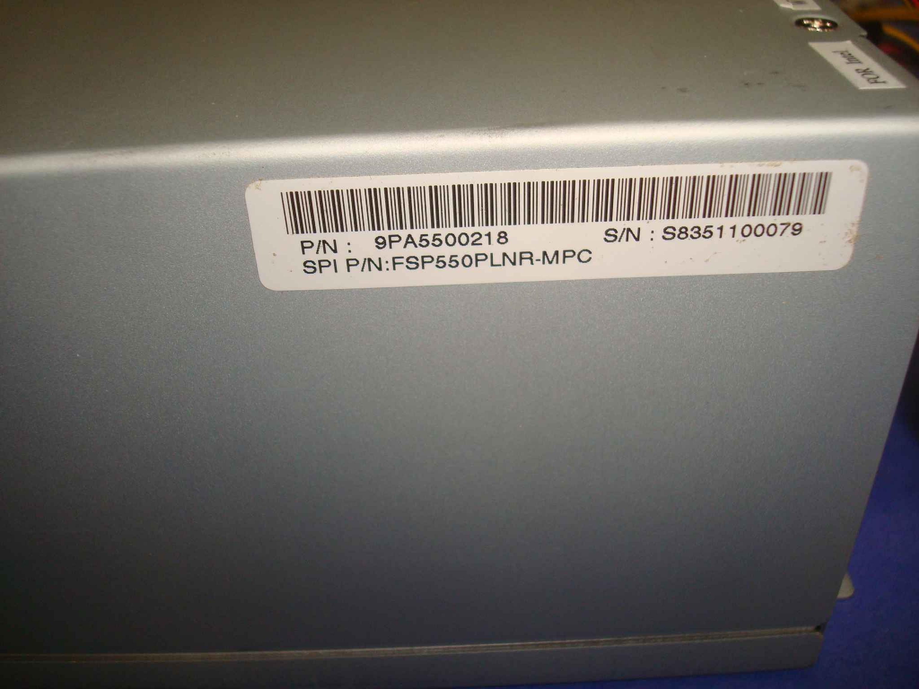 FSP GROUP / SPARKLE POWER INTL LTD / POWER MAN / YATE LOON / AOPEN / ACER 9PA5500218 550WATT ATX POWER SUPPLY 24PINATX 4PINATX 6PINATX SATA MOLEX BERG