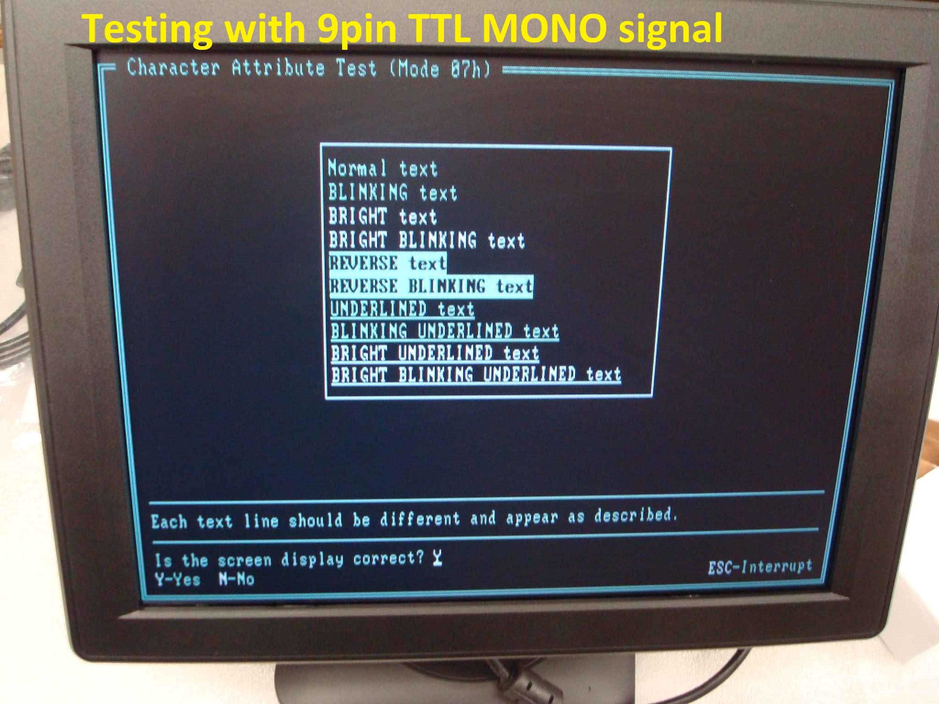 CFI C1212TTLMONO 12.1 INCH TTL INPUT MONITOR MONO MONOCHROME MGA MDA