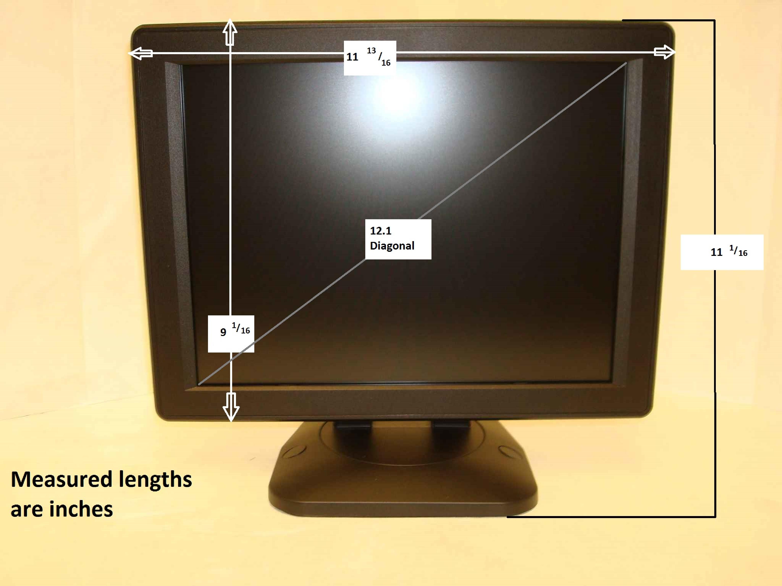 CFI C1212TTLMONO 12.1 INCH TTL INPUT MONITOR MONO MONOCHROME MGA MDA