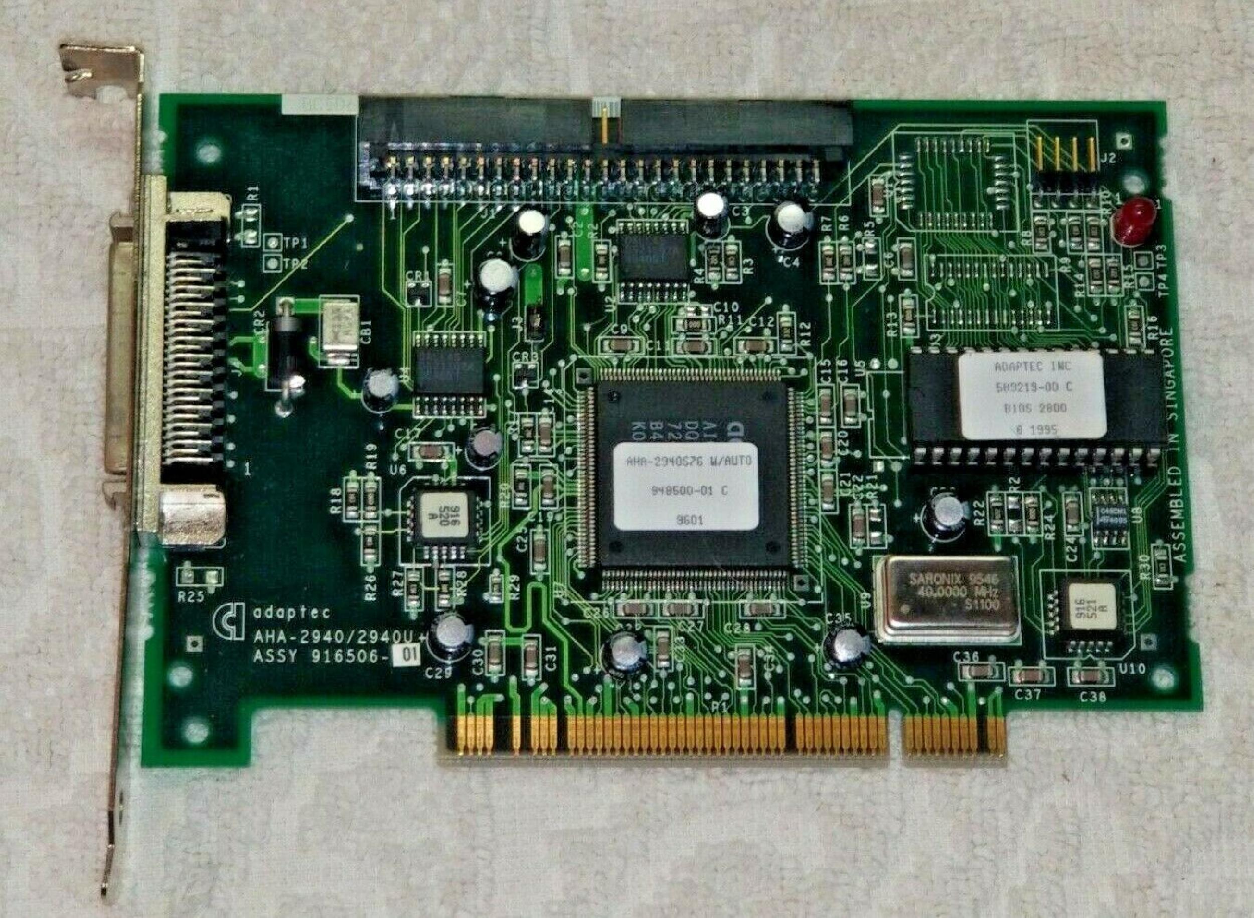 ADAPTEC 916506-01 PCI SCSI BUSMASTERING CONTROLLER ULTRA WIDE