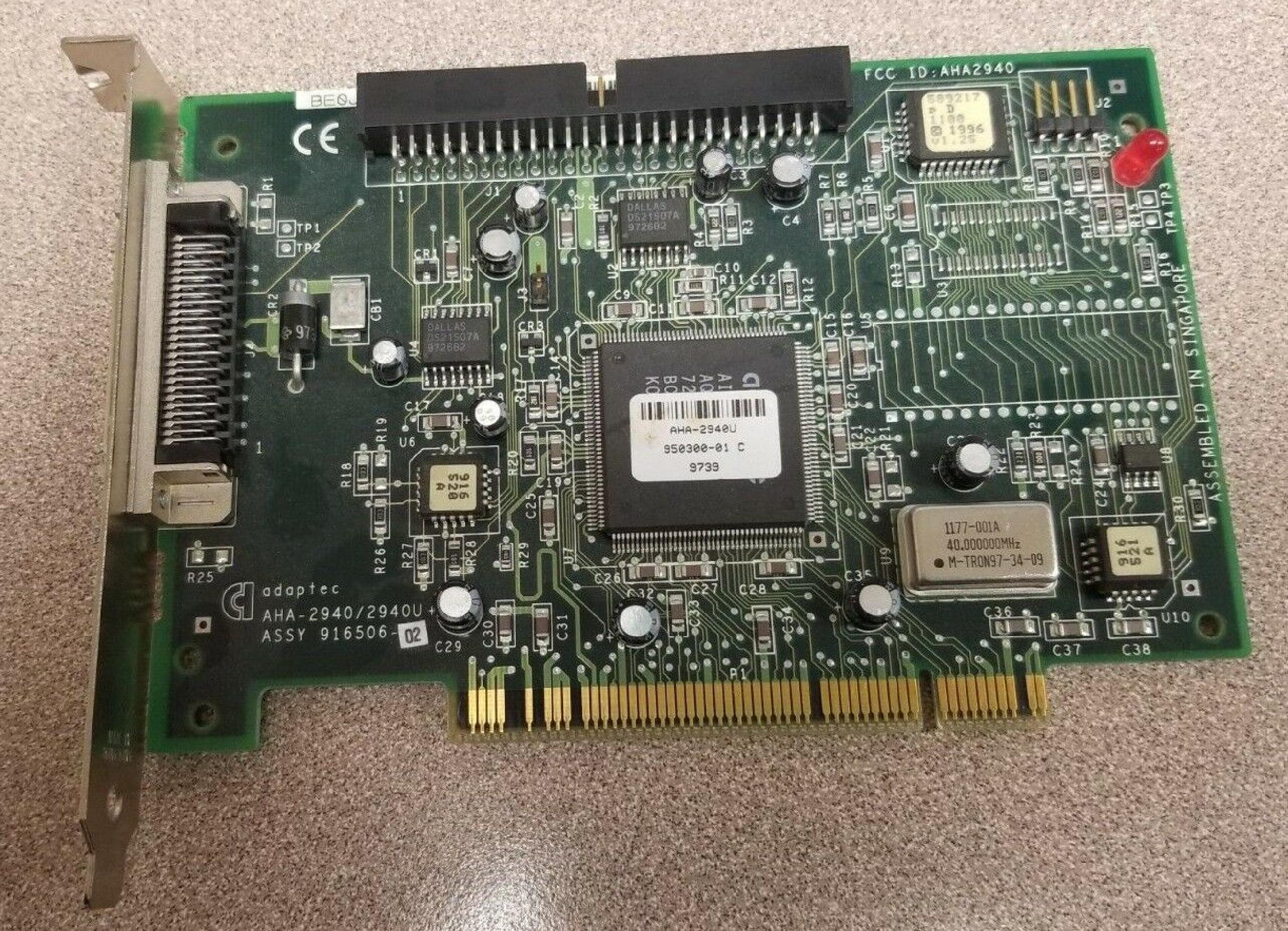 ADAPTEC 916506-01 PCI SCSI BUSMASTERING CONTROLLER ULTRA WIDE