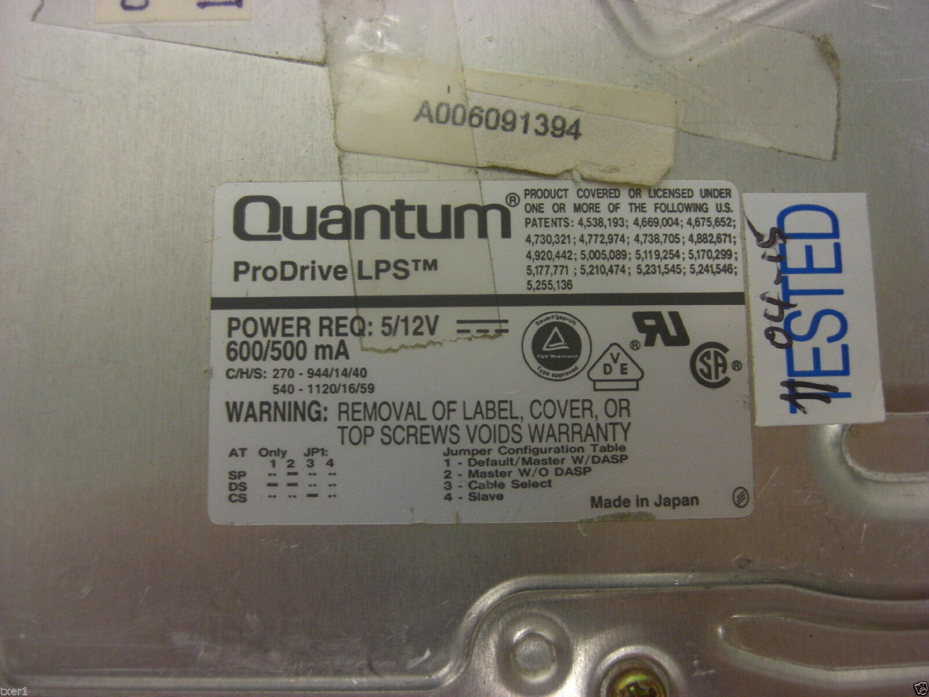 QUANTUM TB54S011 LEGACY DRIVE