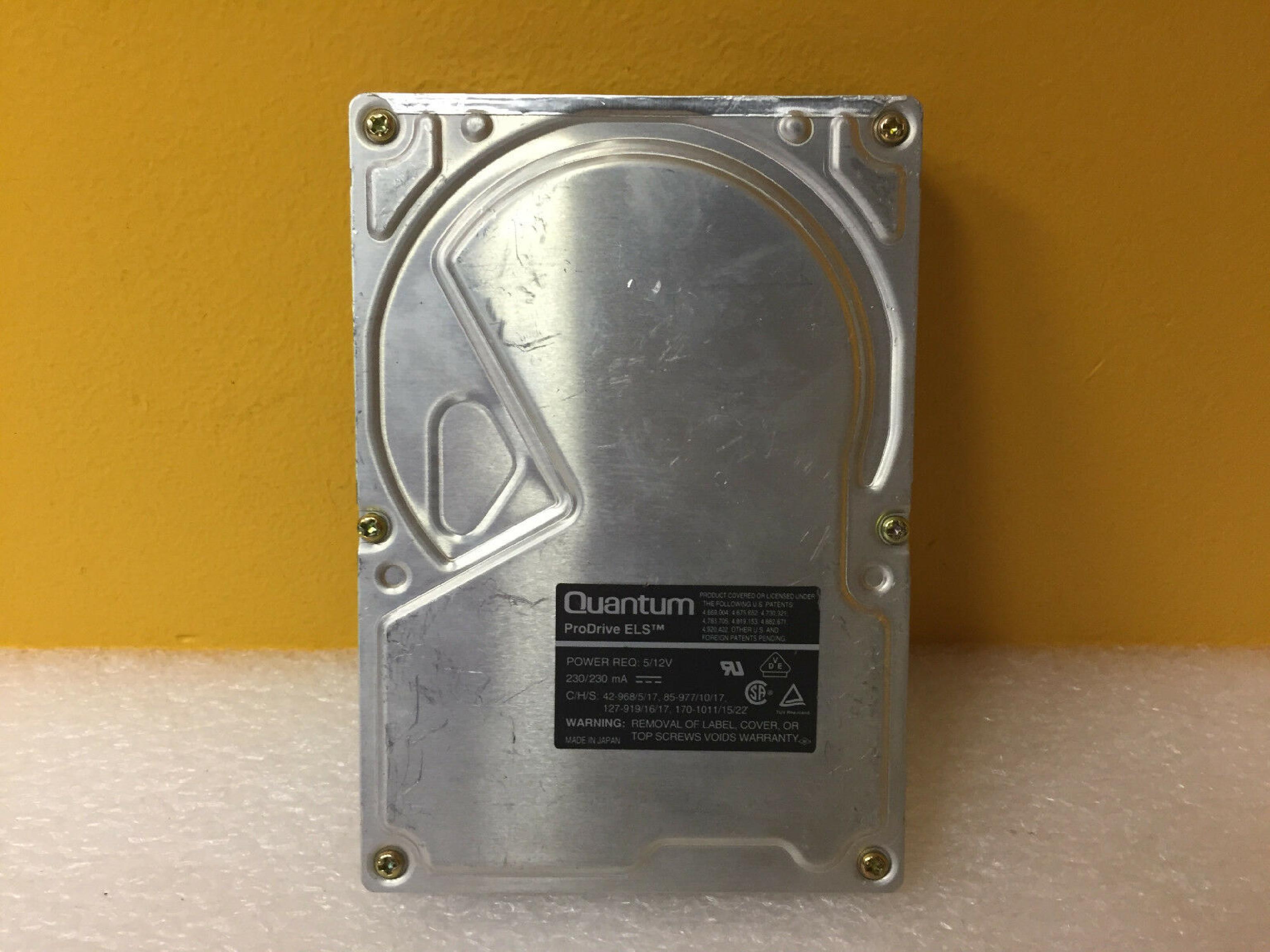 QUANTUM 85AT 85MB IDE ATA HARD DRIVE 3.5 3.5INCH 85 Meg ProDrive ELS - 85AT