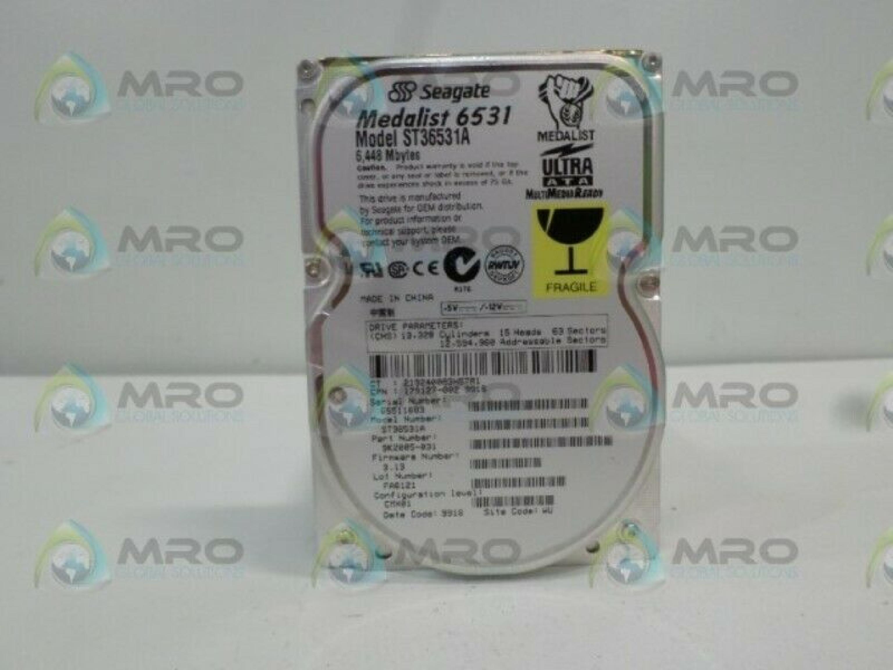 SEAGATE ST36531A 6.5GB IDE 3.5 HARD DRIVE FIRMWARE 3.29