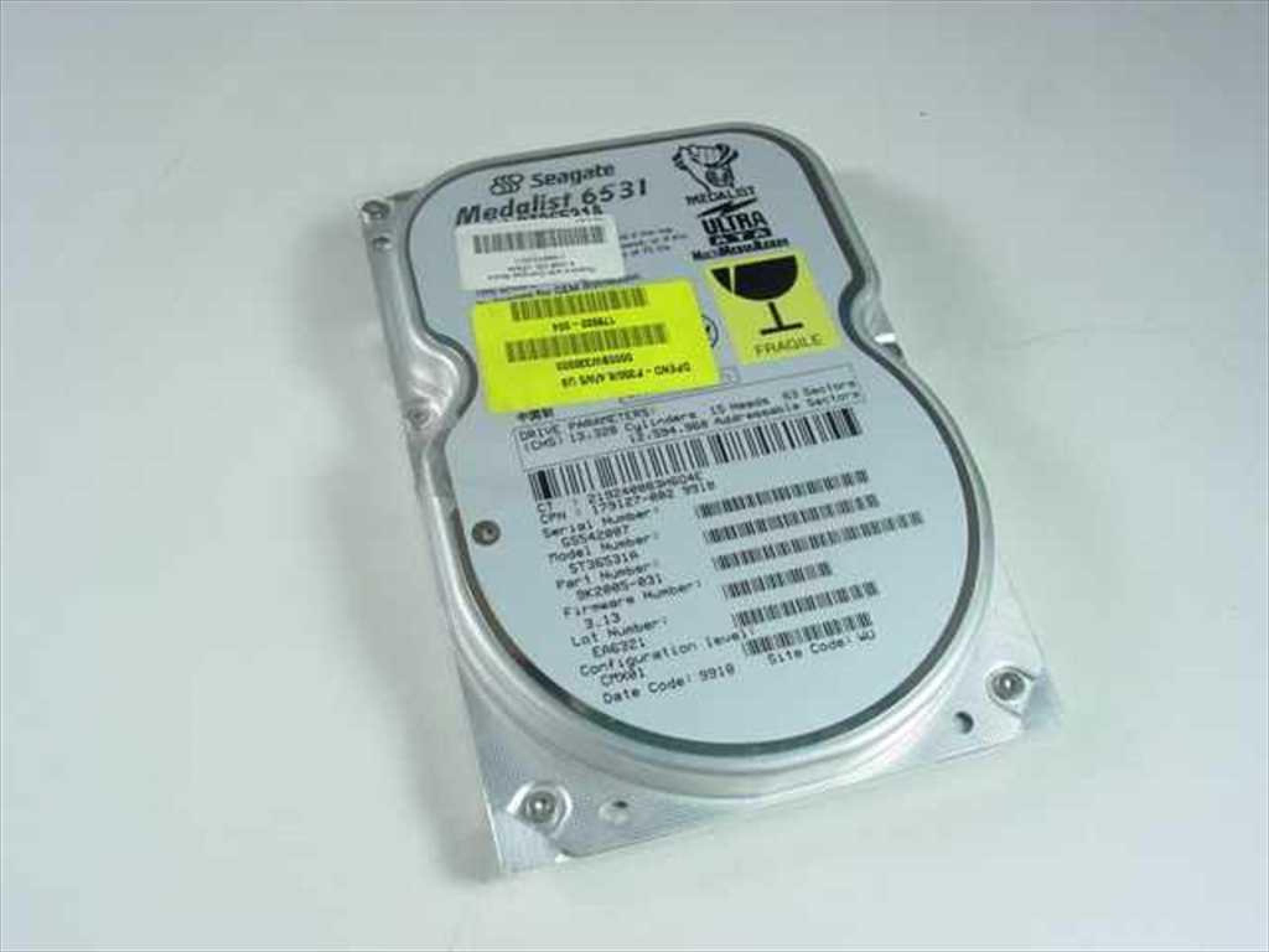 SEAGATE ST36531A 6.5GB IDE 3.5 HARD DRIVE FIRMWARE 3.29