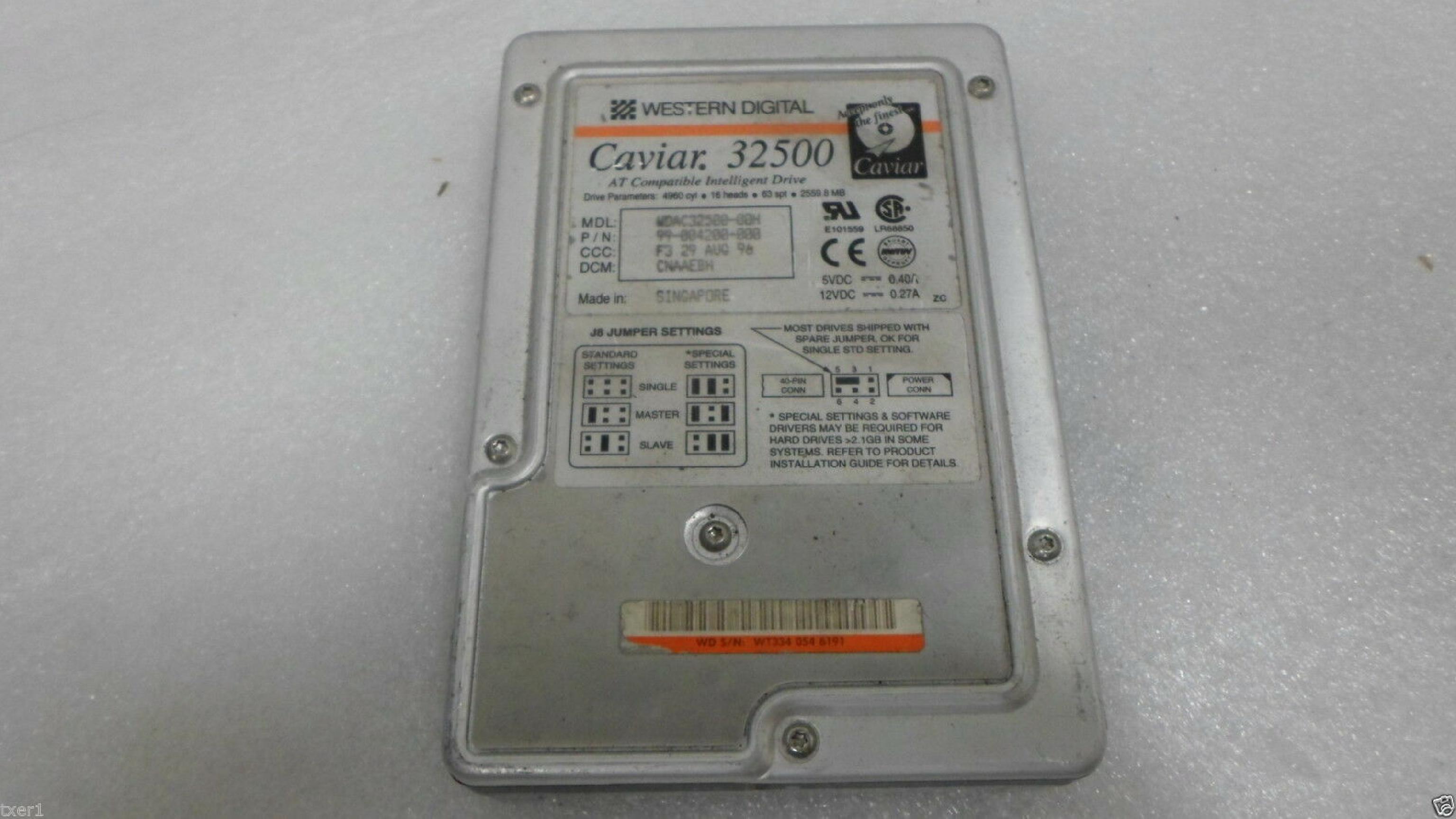 WESTERN DIGITAL / WD 99-004200-000 2.5GB IDE HARD DRIVE