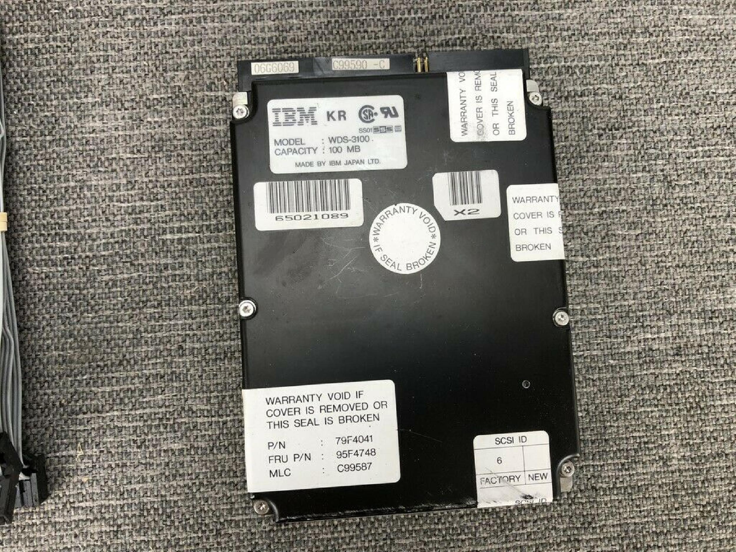 IBM WDS-3100 100MB SCSI 3.5 50 PIN