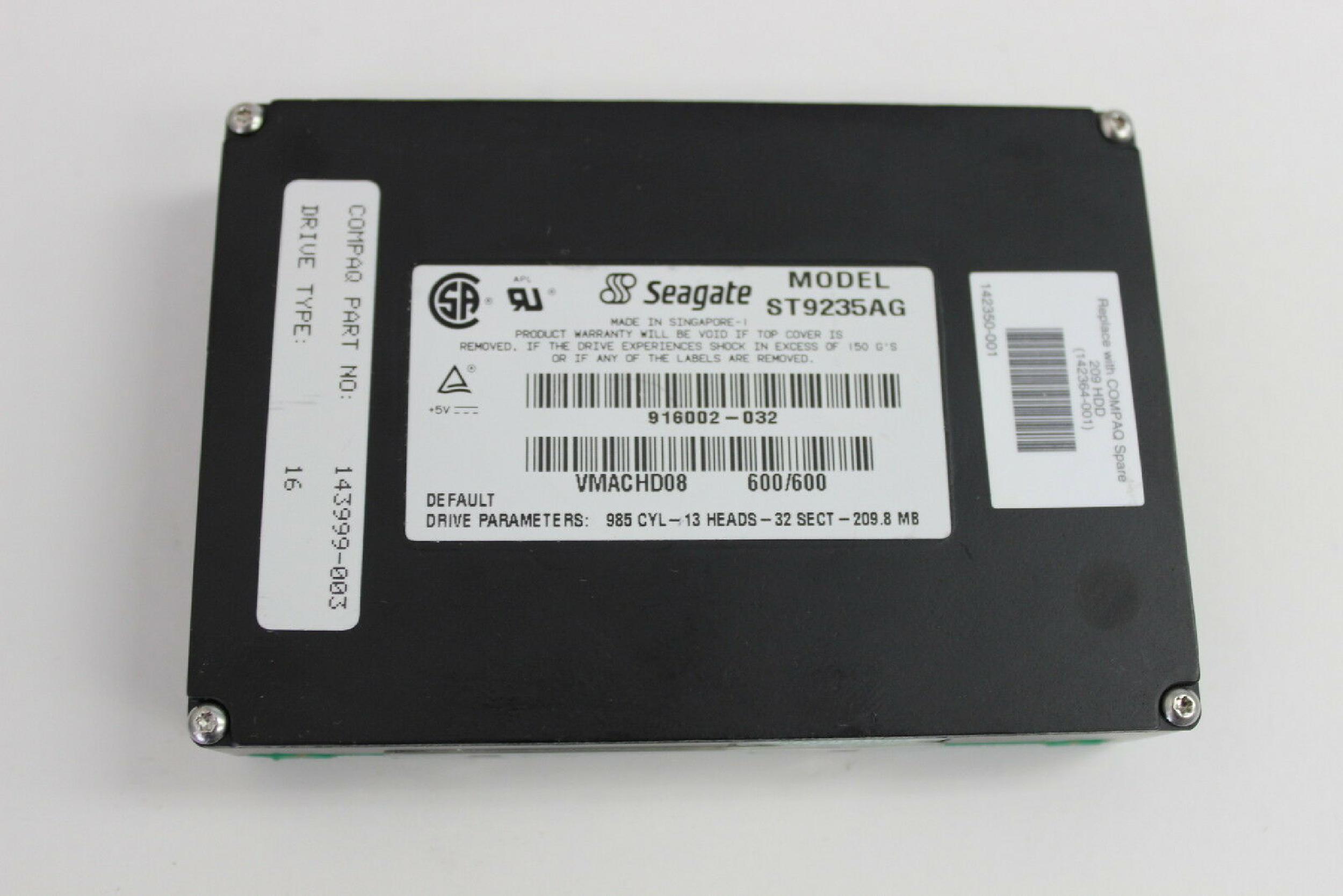COMPAQ / HEWLETT PACKARD / HP 143999-003 209MB IDE 2.5 17MM