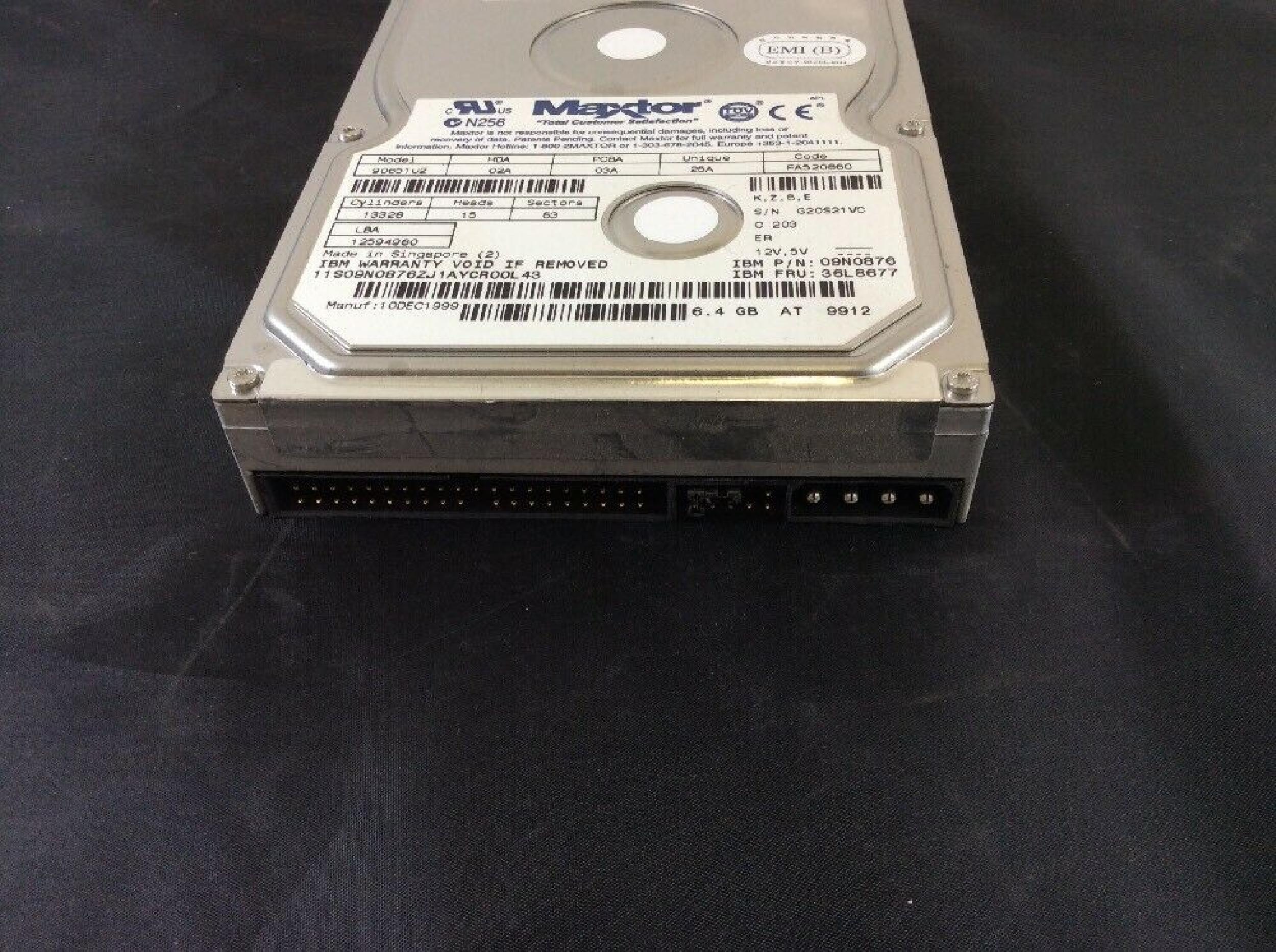 MAXTOR 90651U2 HD IDE 6.4GB 3.5INCH