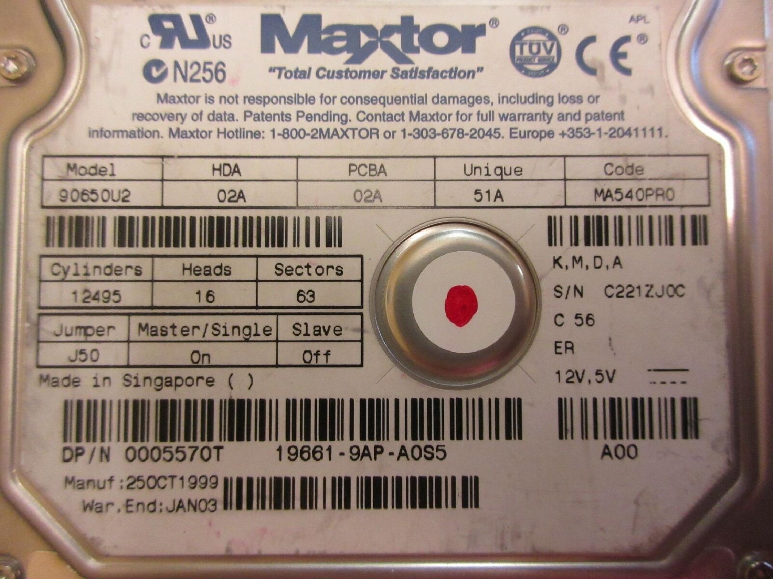 DELL 005570T HD IDE 6.4GB 3.5INCH