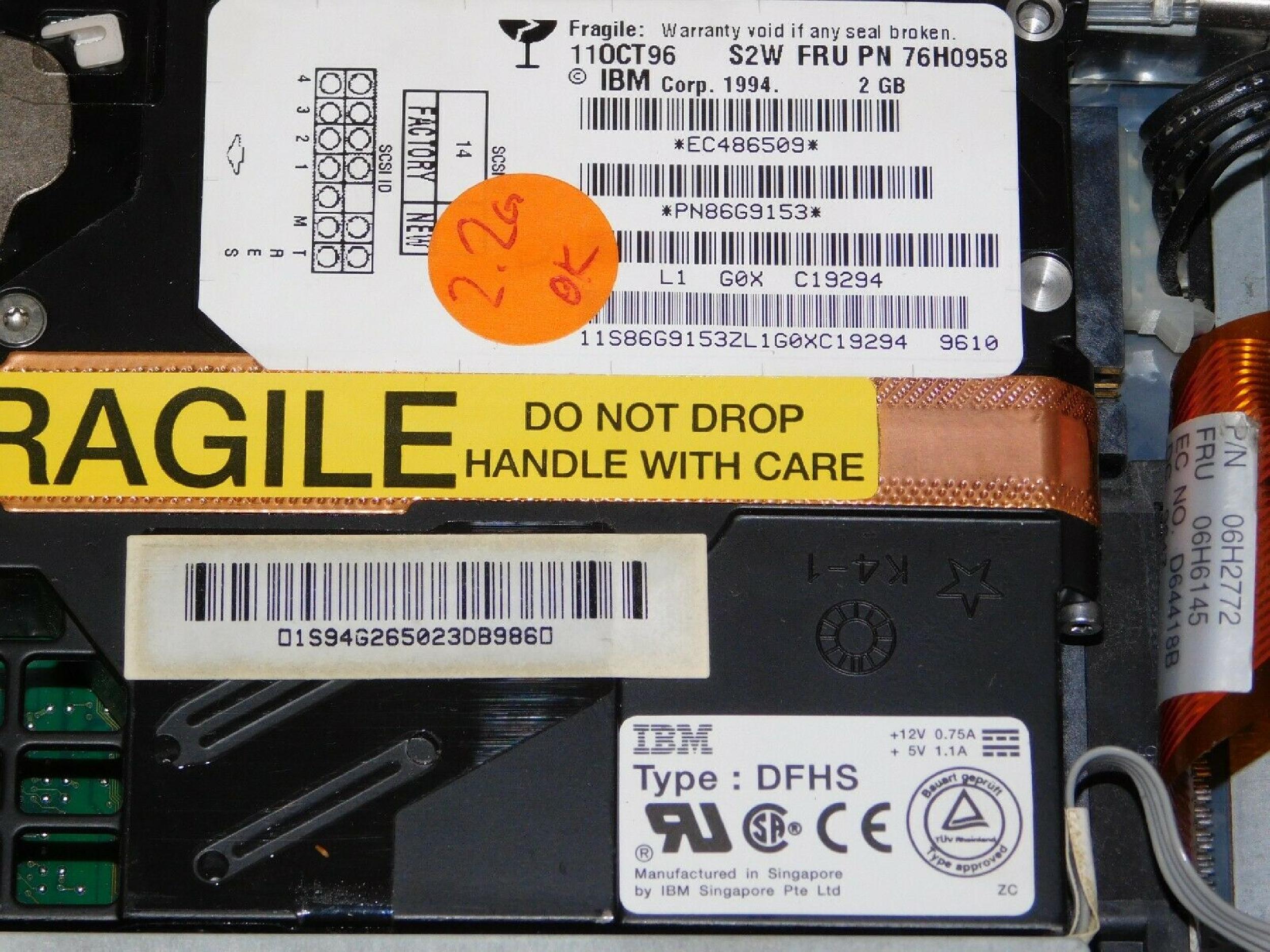 IBM DFHS 2.1GB SCSI 50 PIN NARROW ULTRA 68PIN HARD DRIVE 3.5 INCH