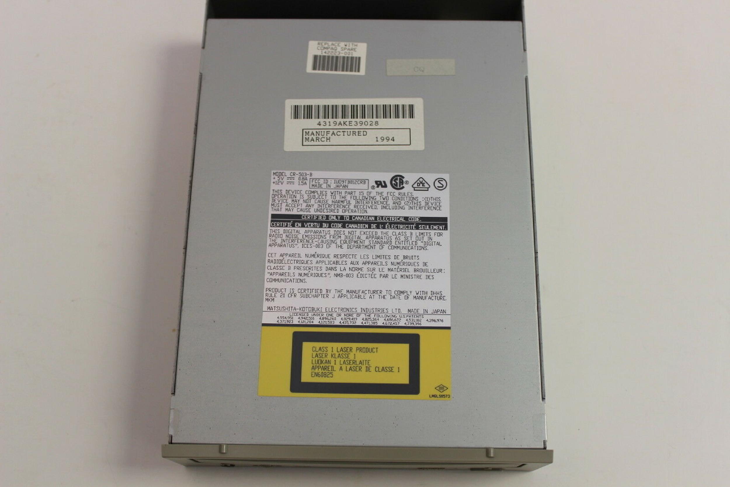 COMPAQ / HEWLETT PACKARD / HP CR-503-B 2X INTERNAL SCSI CDROM DRIVE