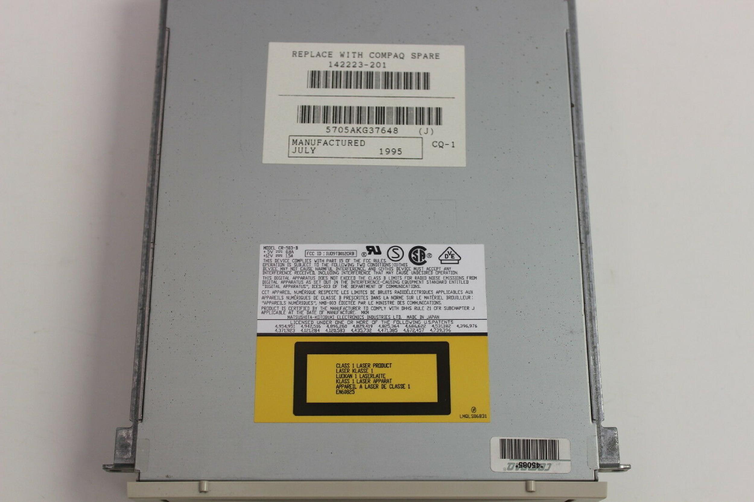 COMPAQ / HEWLETT PACKARD / HP CR-503-B 2X INTERNAL SCSI CDROM DRIVE