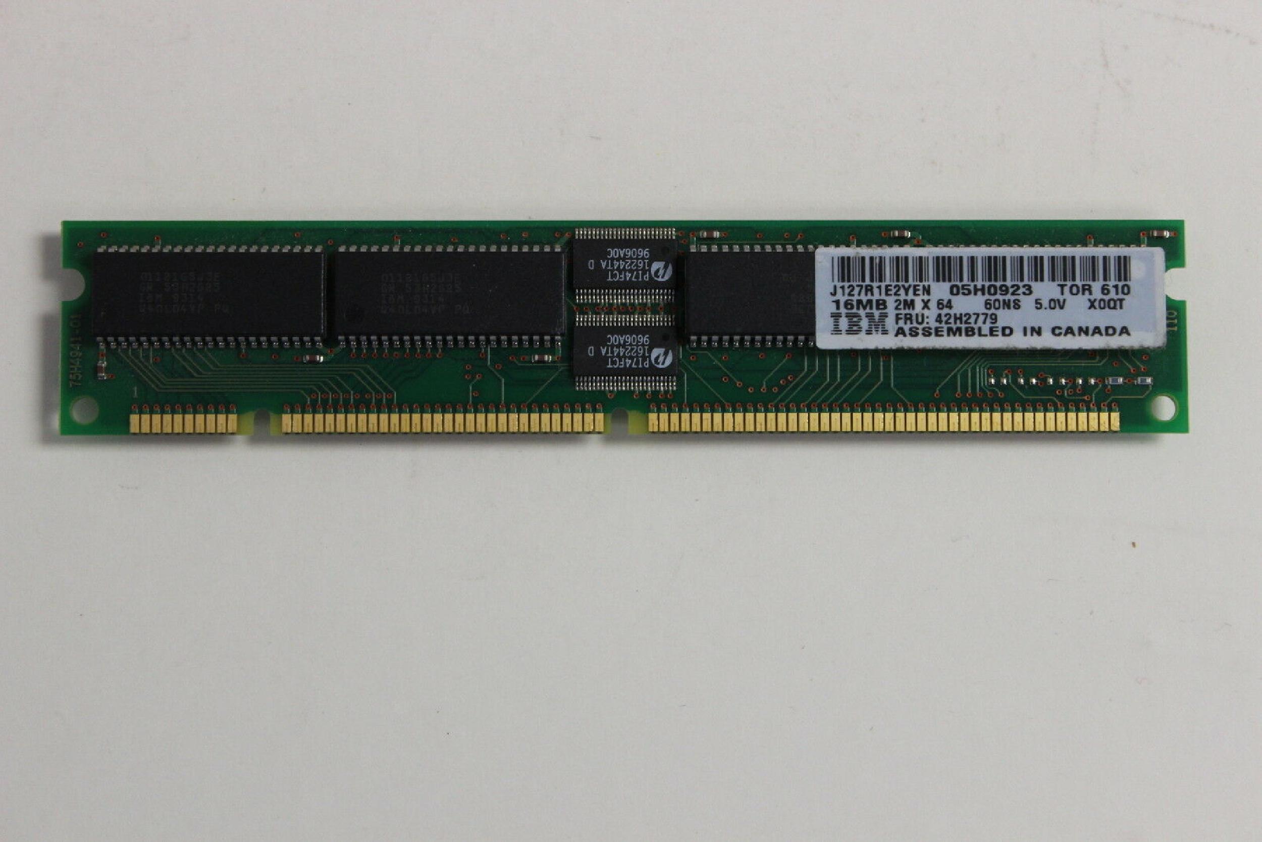 IBM 92G7334 16MB DIMM 60NS 5 VOLT NON-PARITY 750/350