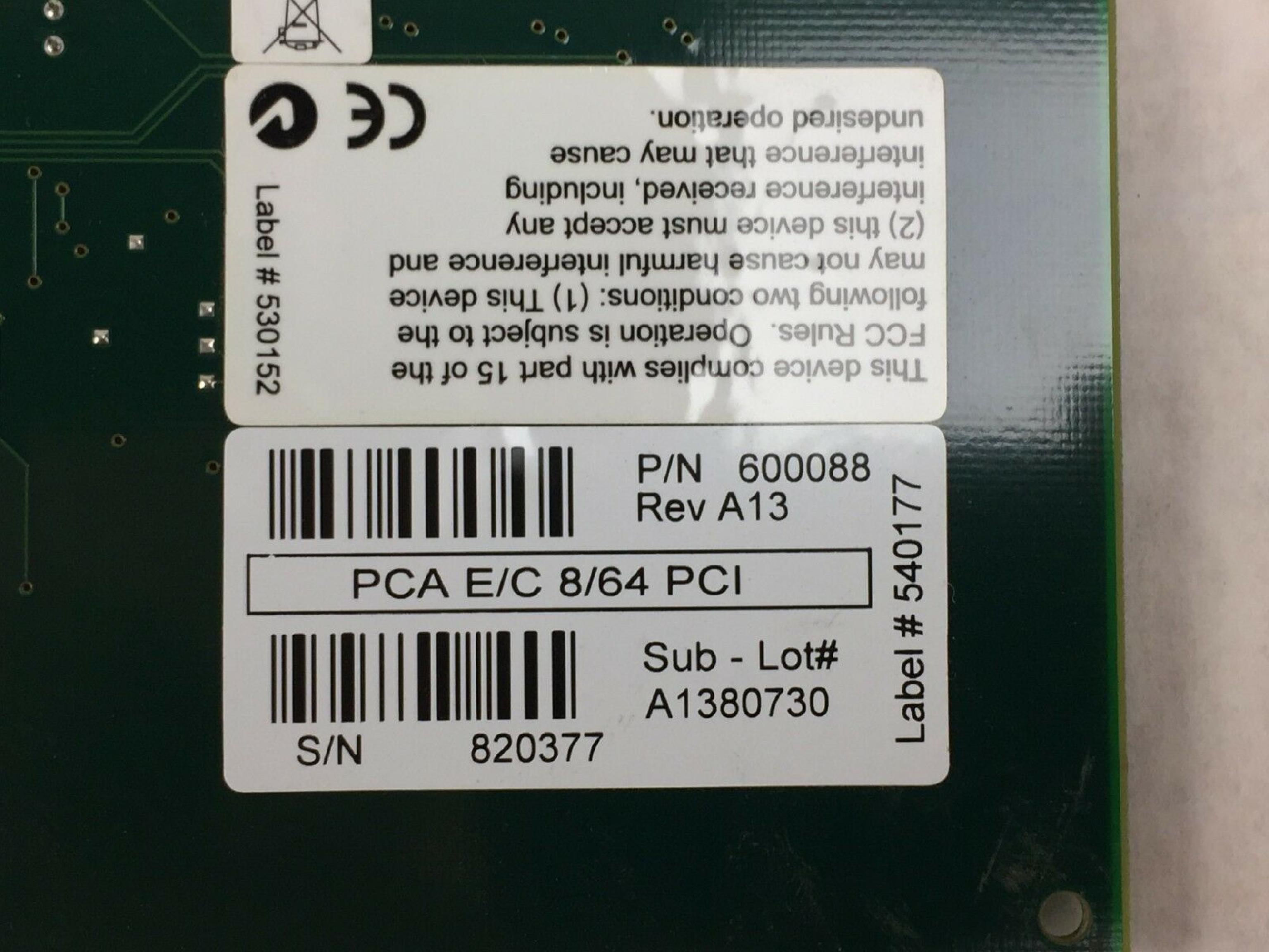 STALLION TECHNOLOGIES 600088 EASYCONNECTION 8/64 HOST ADAPTER PCI CONTROLS 8 TO 64 SERIAL PORTS