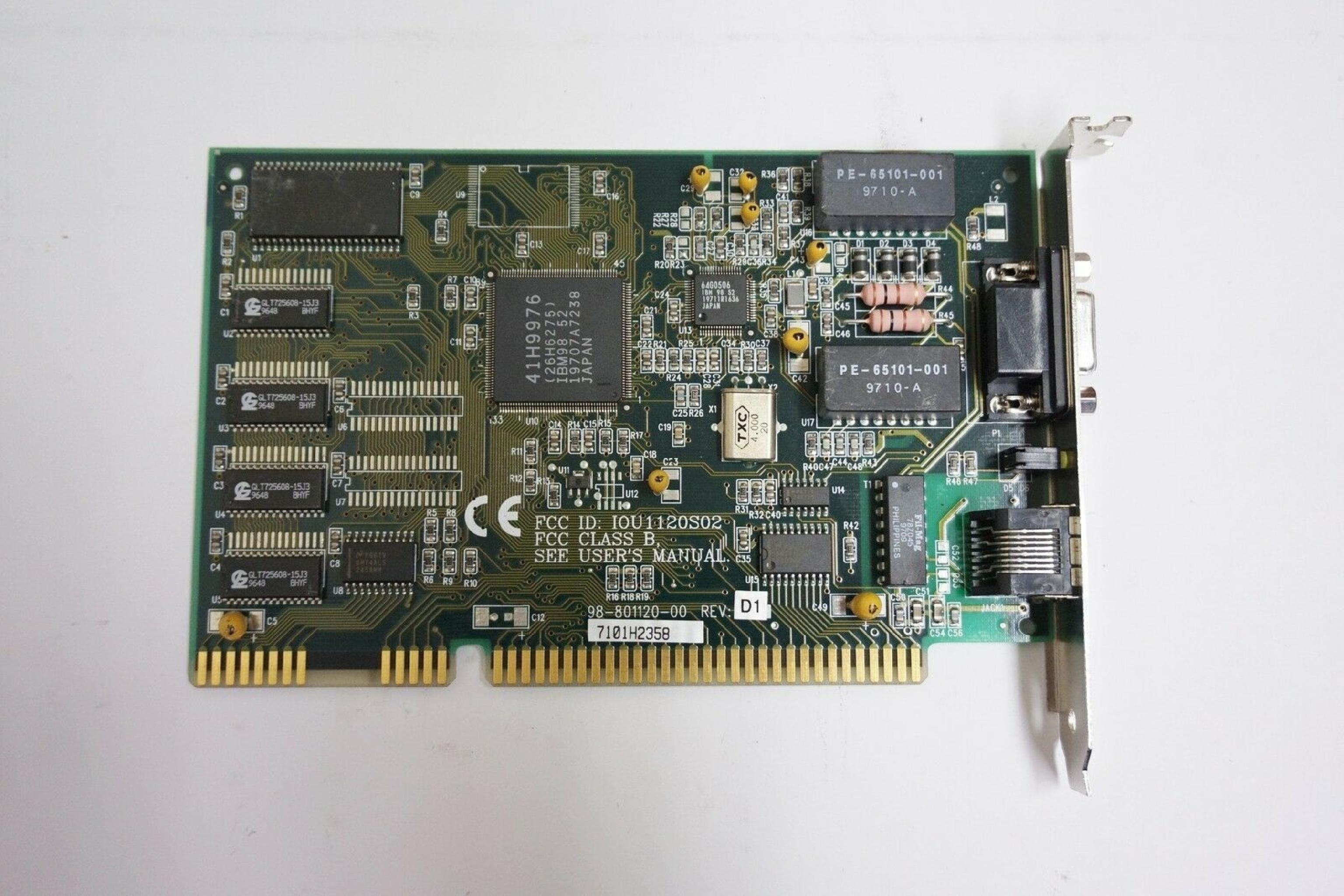 IBM 98-801120-00 ISA TOKEN RING NIC