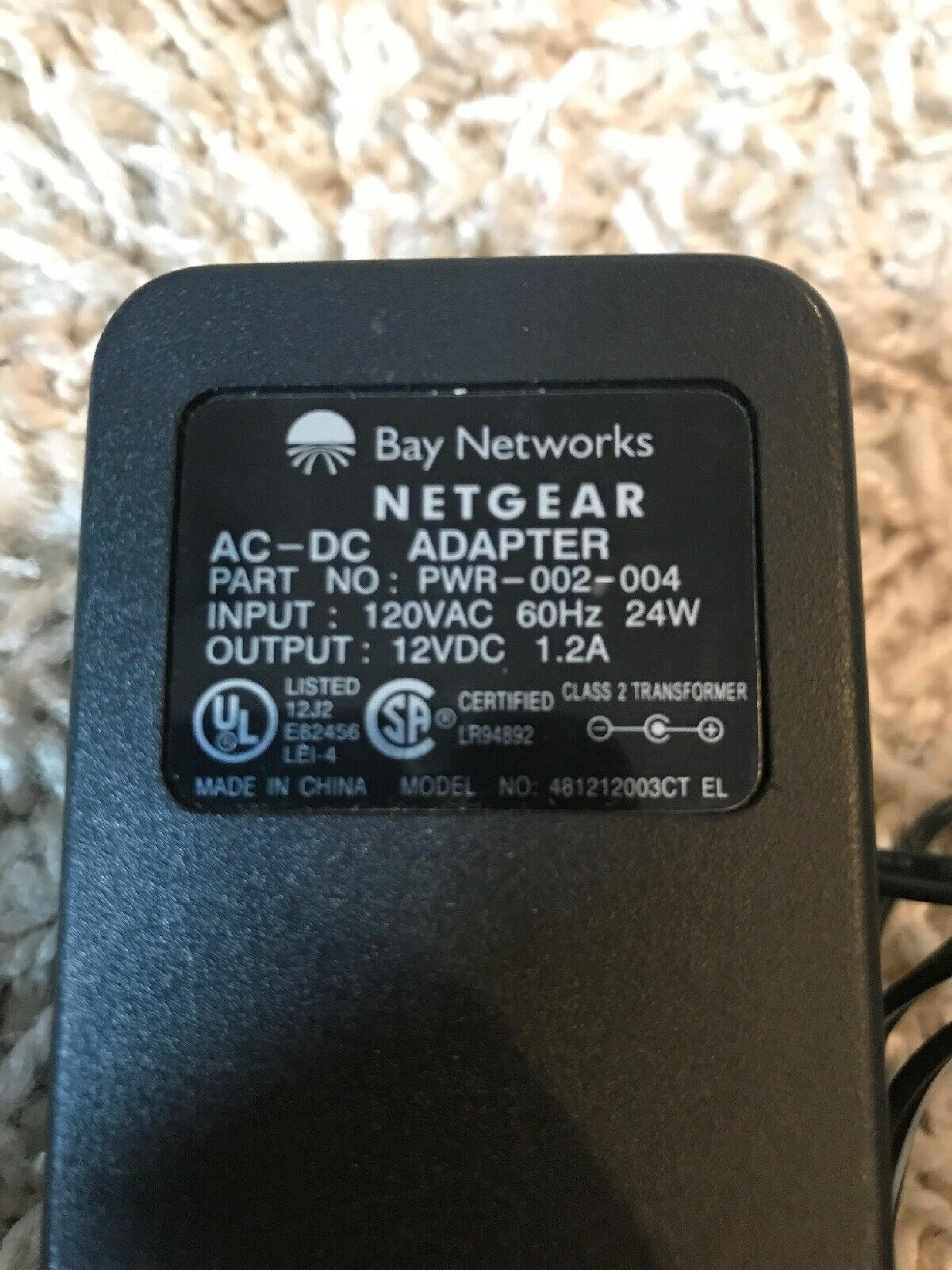 NETGEAR PWR-002-004 POWER SUPPLY 12V DC 1.2AMP