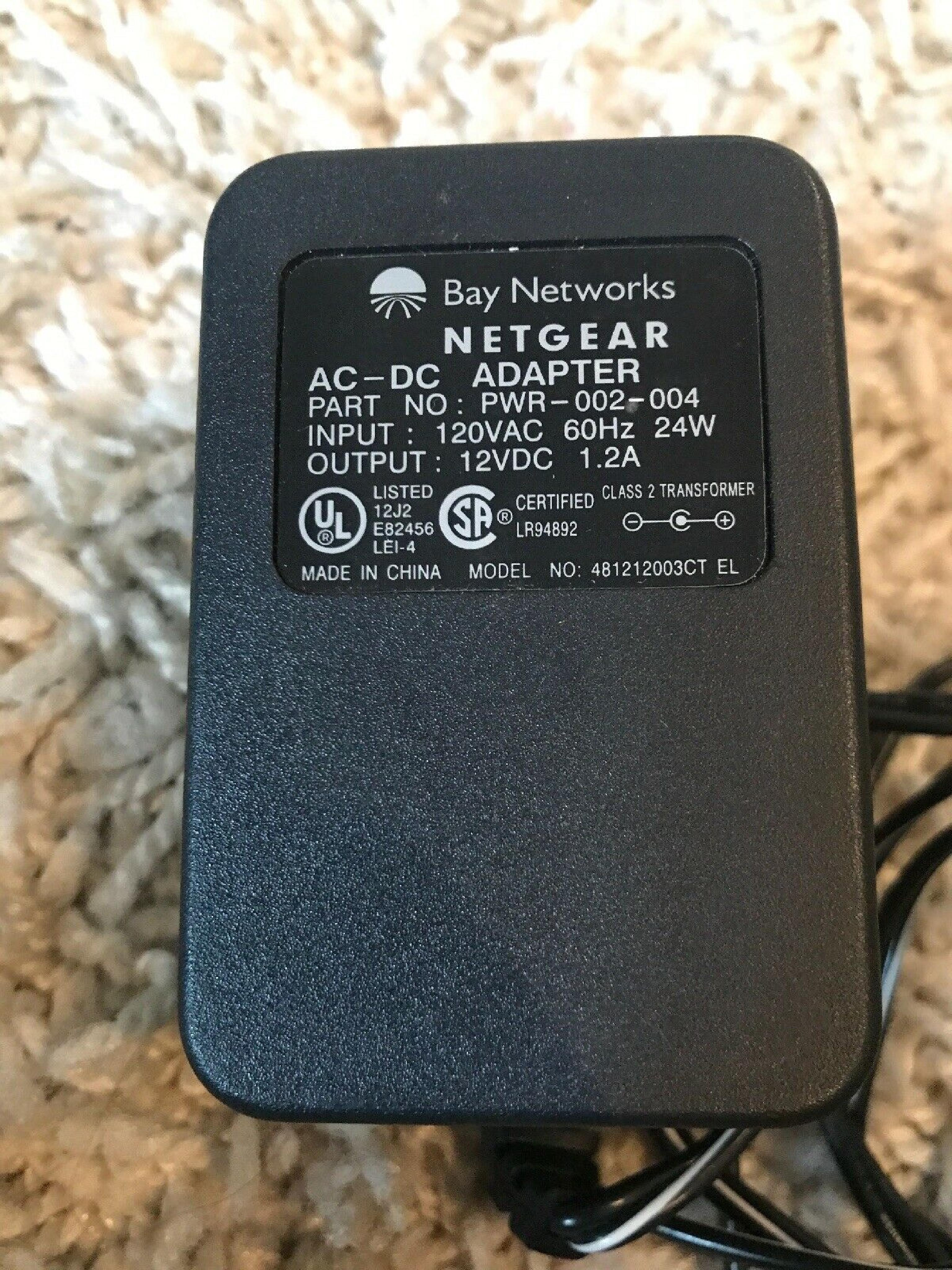 NETGEAR PWR-002-004 POWER SUPPLY 12V DC 1.2AMP