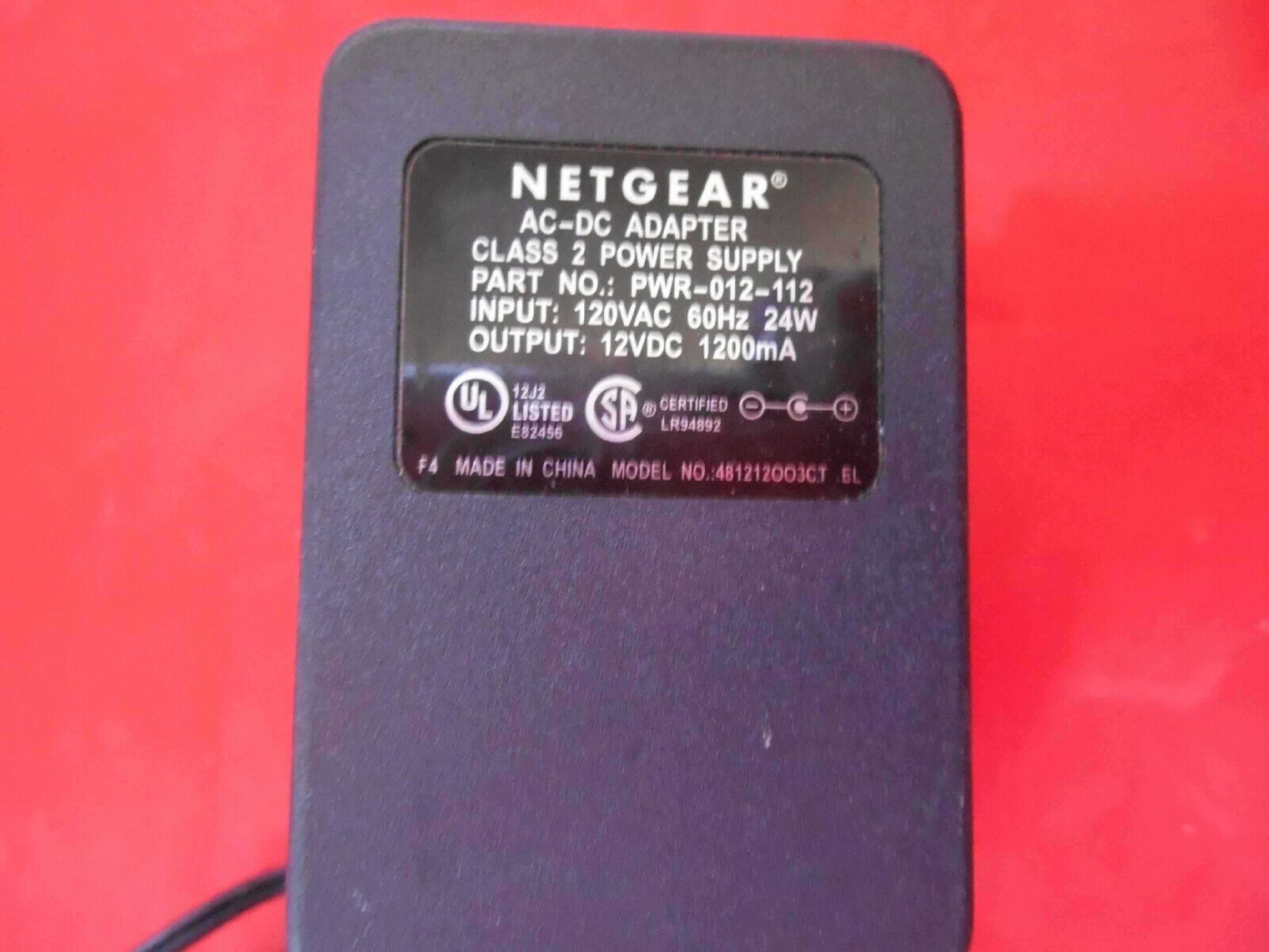 NETGEAR 481212003CT 12V DC 1.2A AC ADAPTER WITH BARREL CONNECTOR FOR DS104