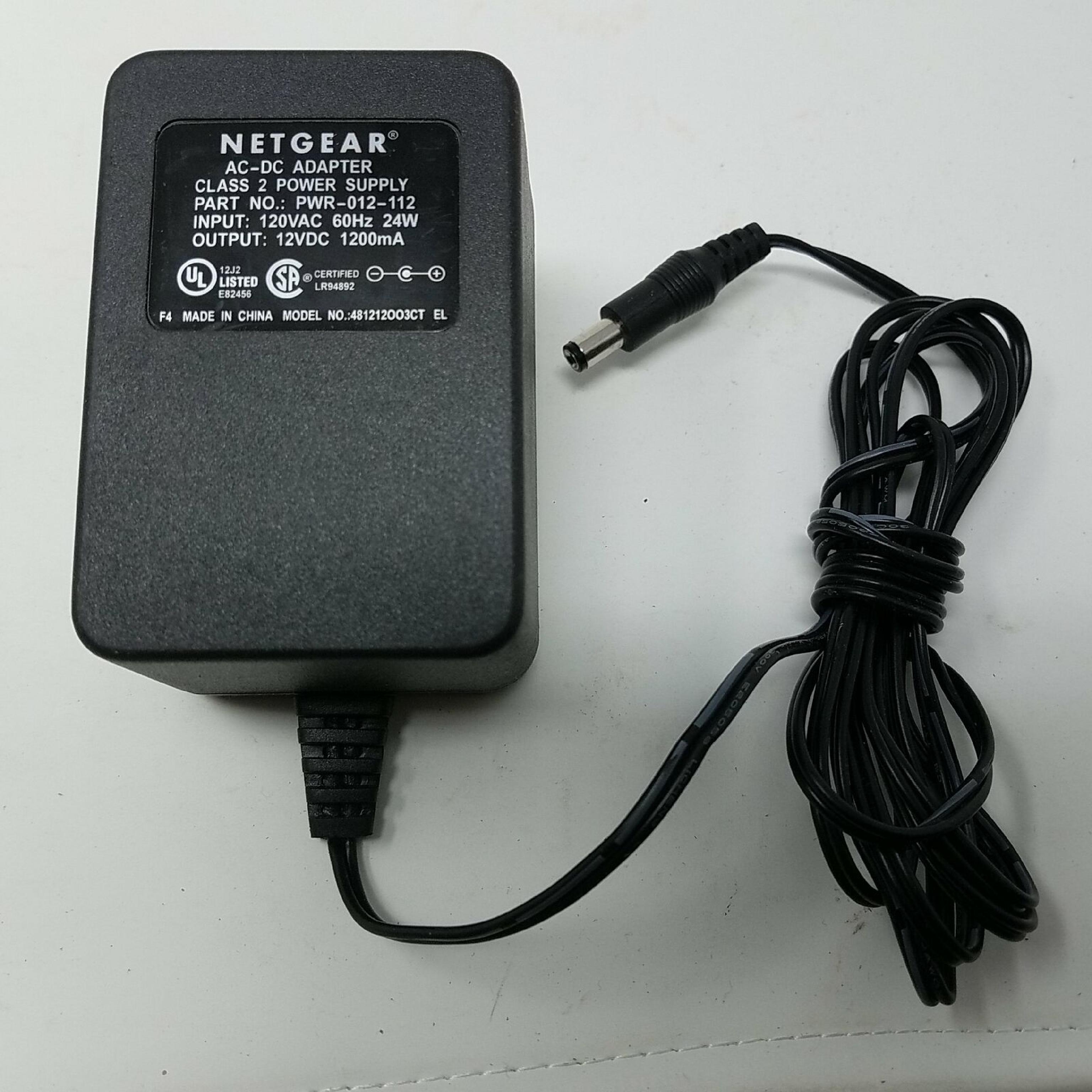 NETGEAR 481212003CT 12V DC 1.2A AC ADAPTER WITH BARREL CONNECTOR FOR DS104